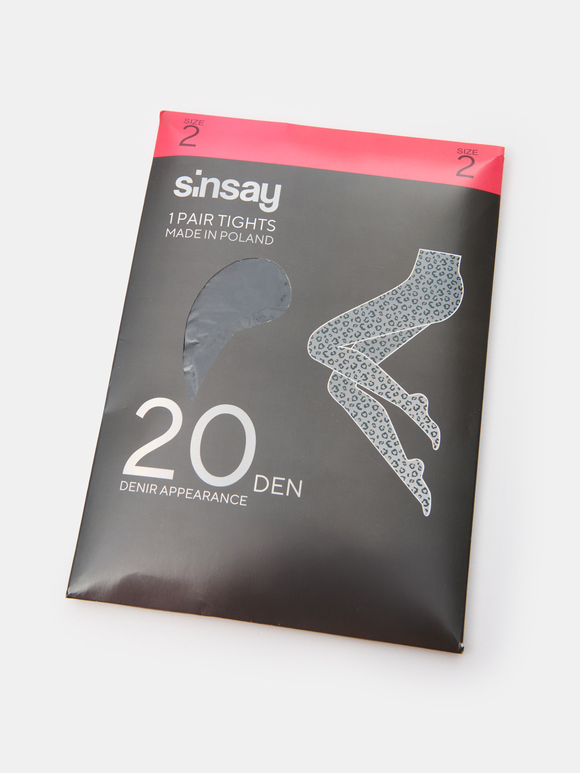 Sinsay - Rajstopy ze zwierzęcym wzorem - czarny