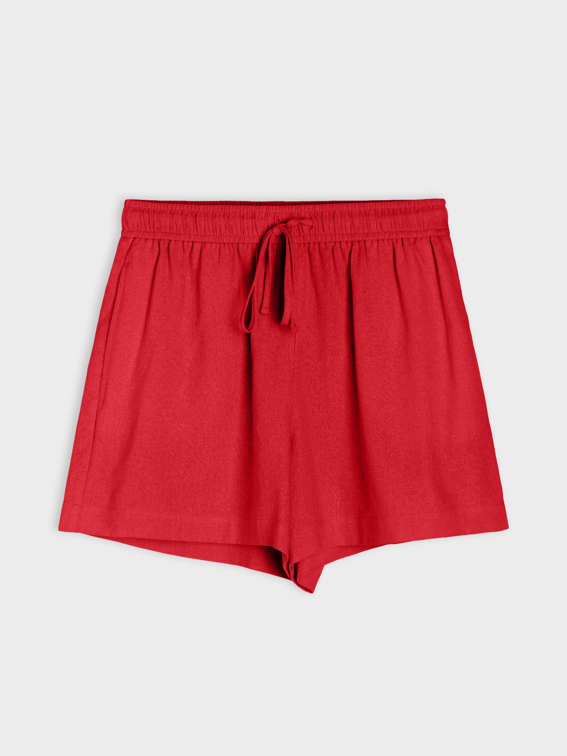 Sinsay - Szorty z domieszką lnu - pomarańczowy