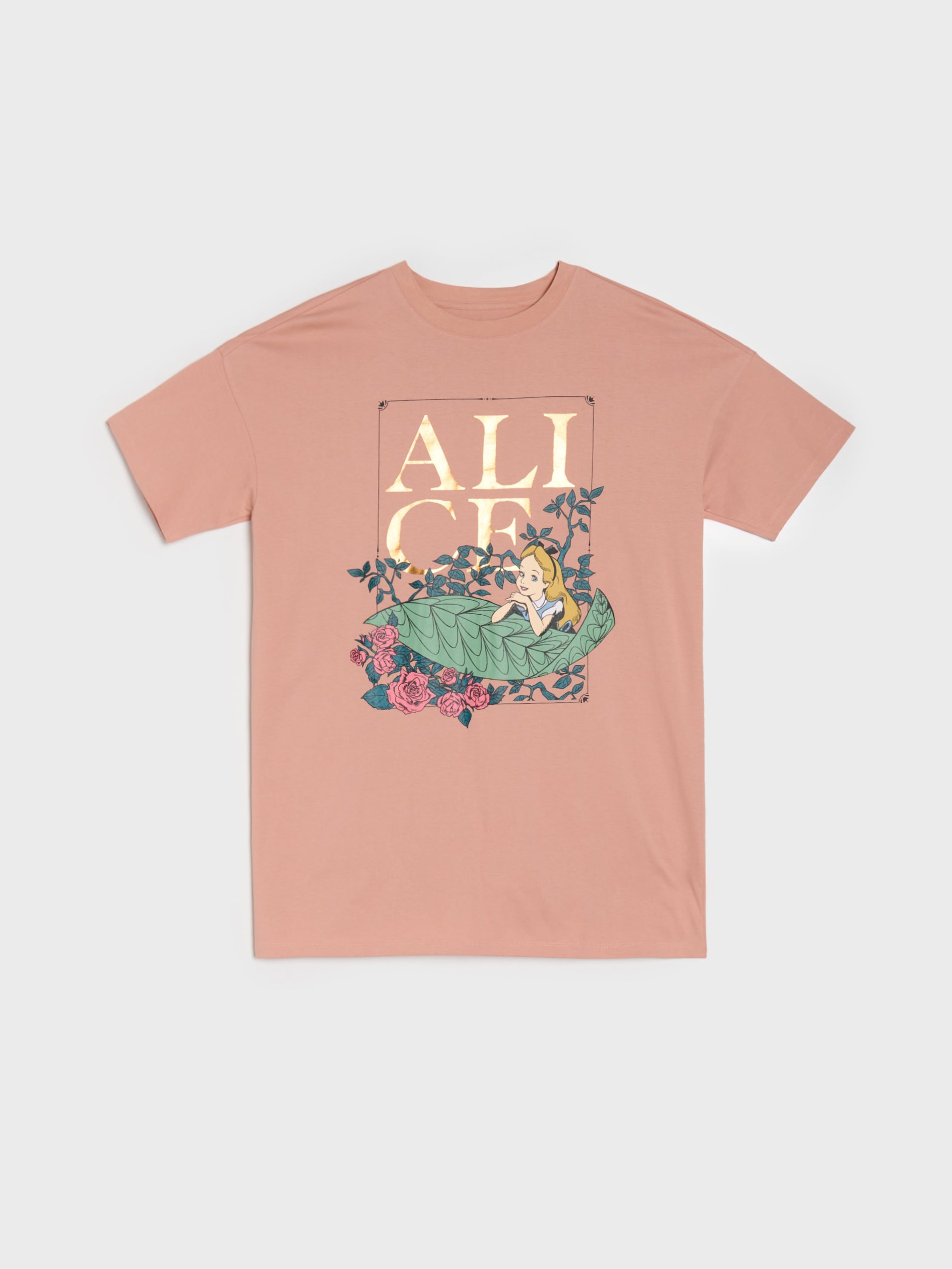 Sinsay - Βαμβακερό νυχτικό Alice in Wonderland - ροζ φωτογραφία