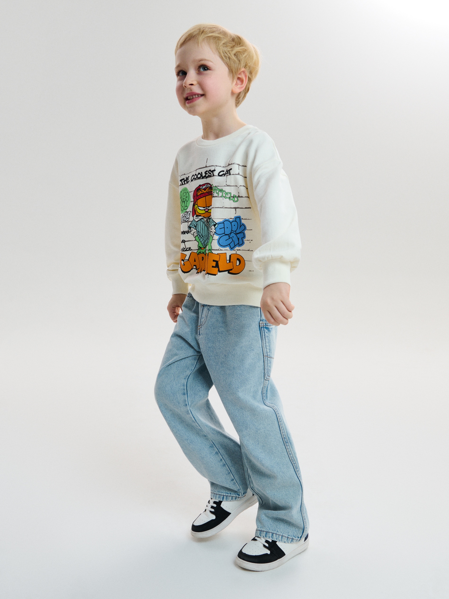 Sinsay - Jeansy z elastyczną gumą w pasie - niebieski