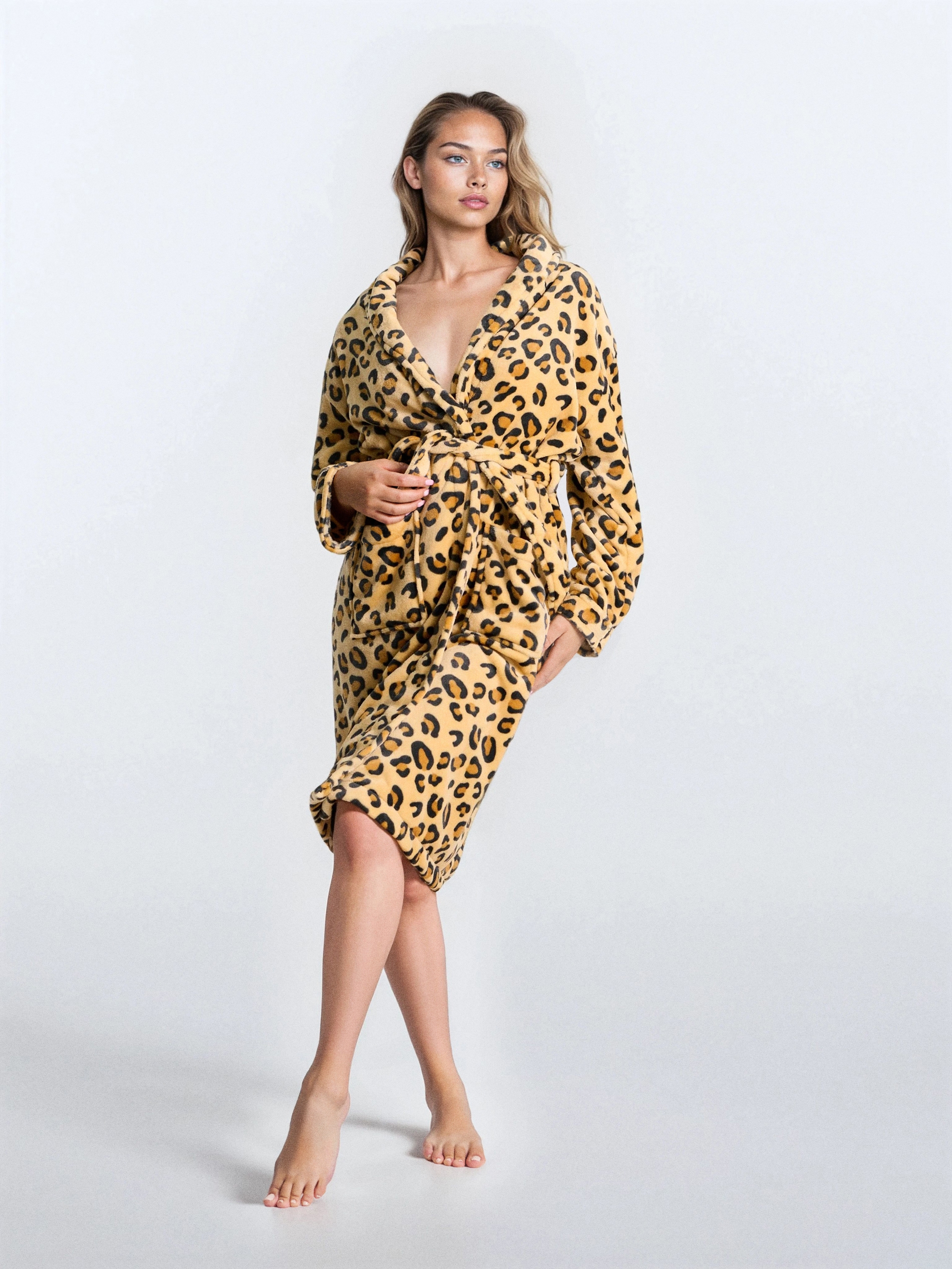 Sinsay - Σετ: Μπουρνούζι, πετσέτα και πετσέτα μαλλιών - μπεζ φωτογραφία