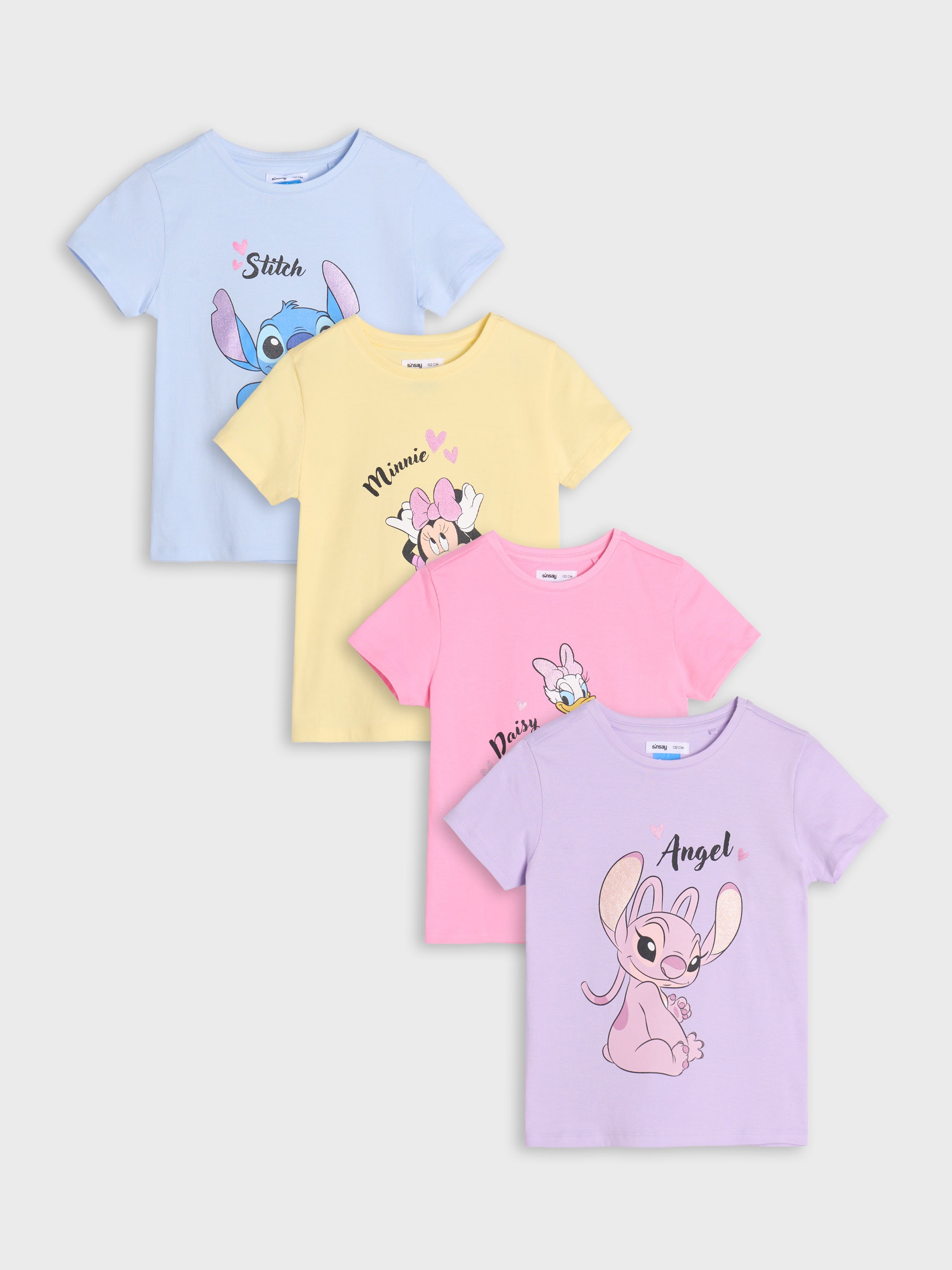 Sinsay - Koszulki 4 pack Disney - wielobarwny