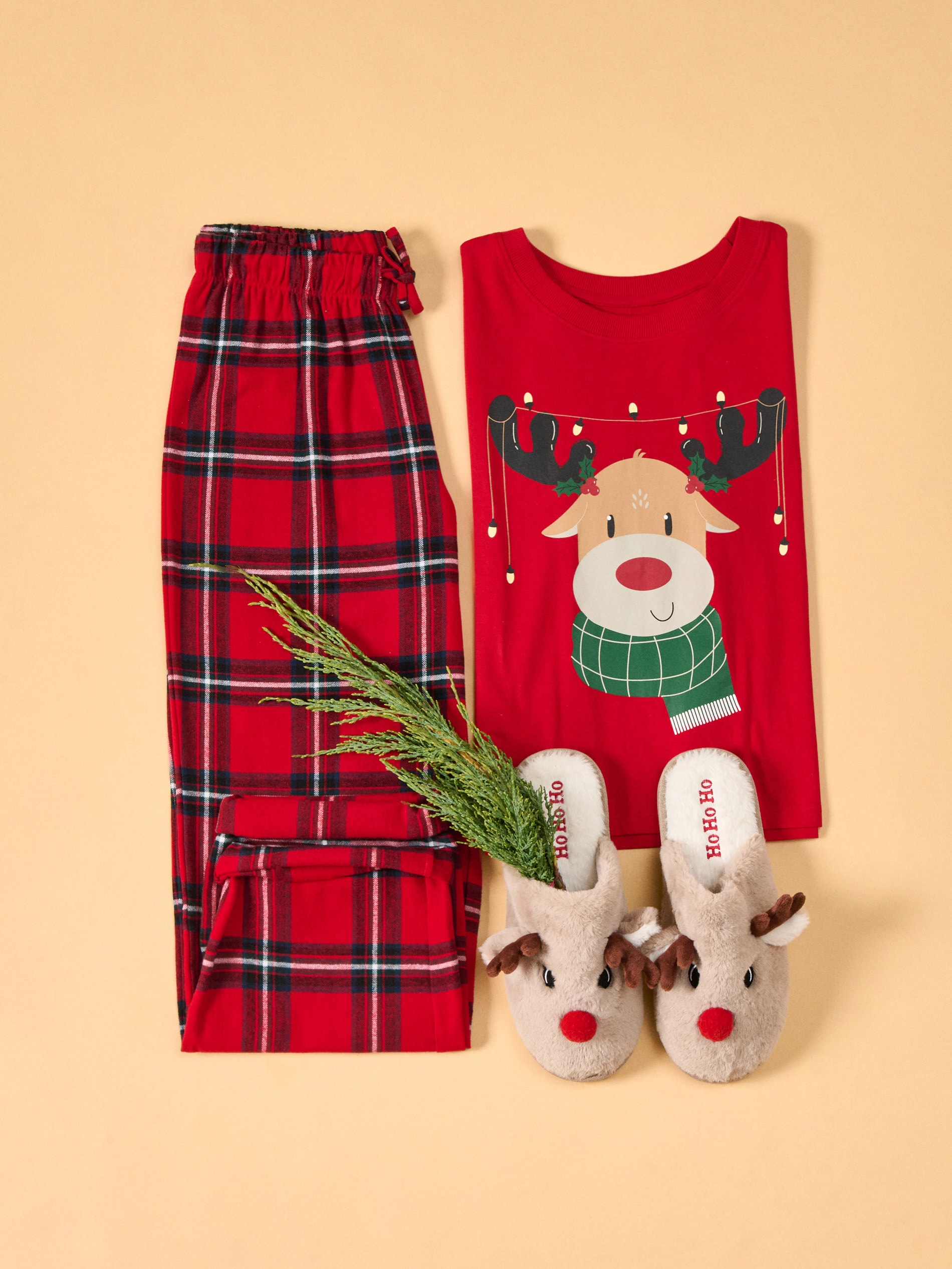 Sinsay - Πυτζάμα δύο τεμαχίων από βαμβάκι με τύπωμα - κοκκινο φωτογραφία