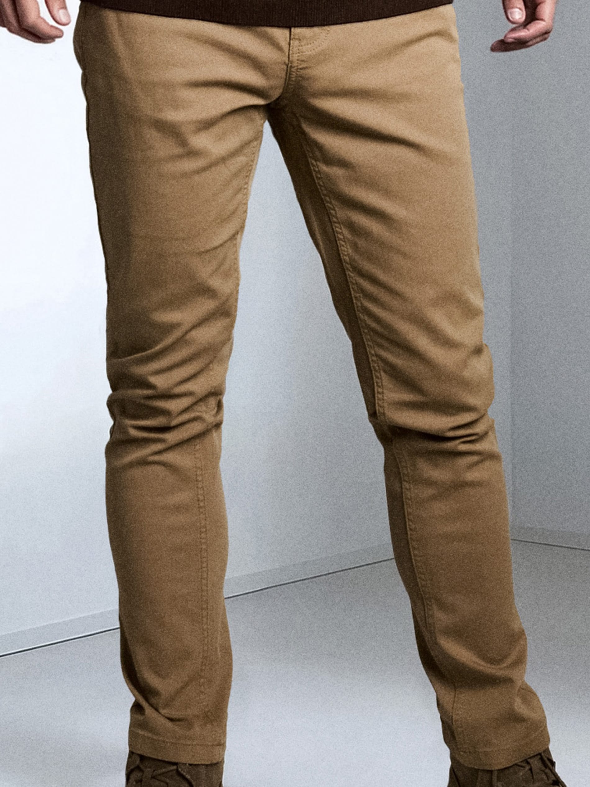 Sinsay - Spodnie chino - brązowy