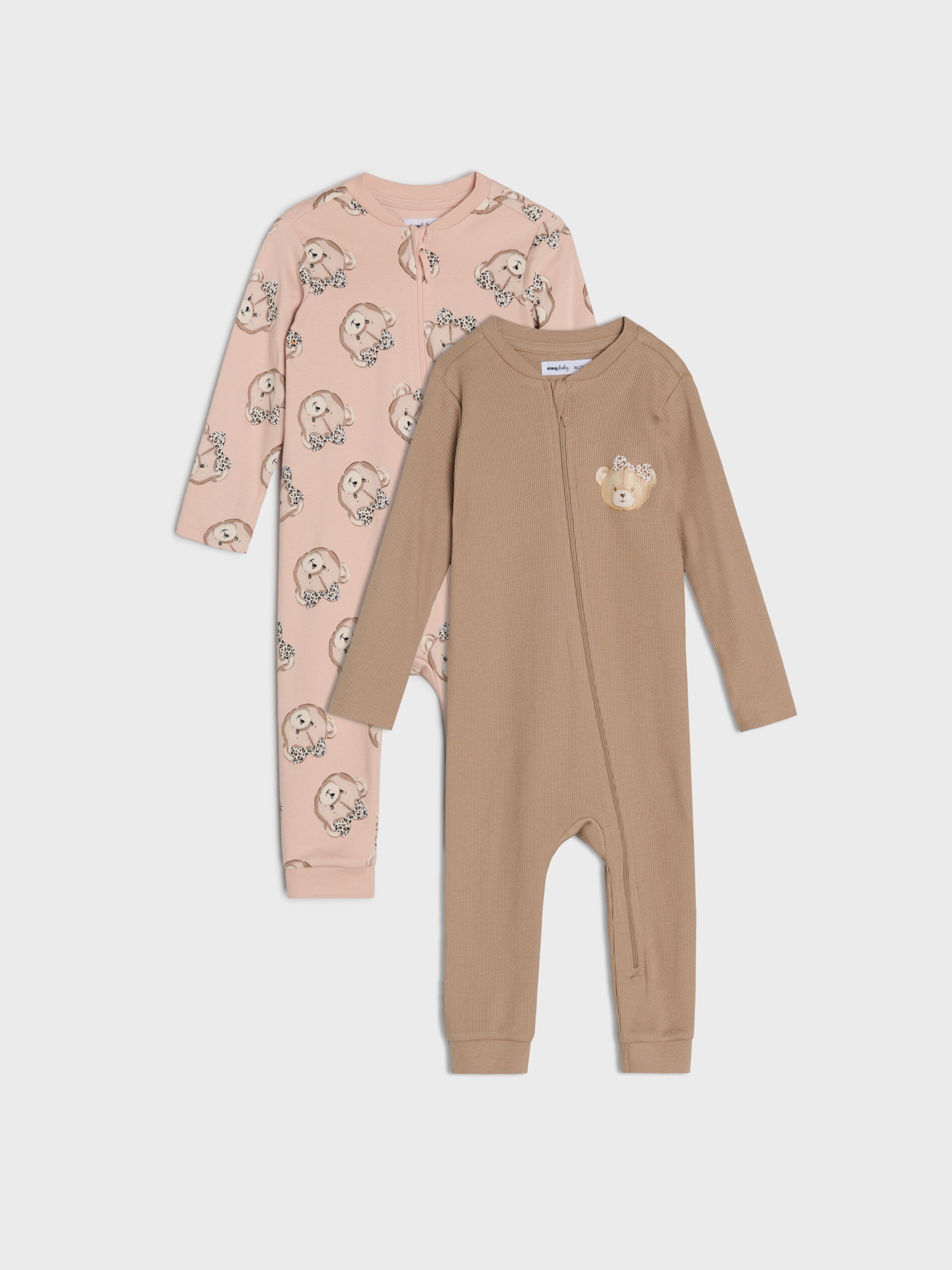Sinsay - Σετ με 2 onesie - ροζ παστελ φωτογραφία
