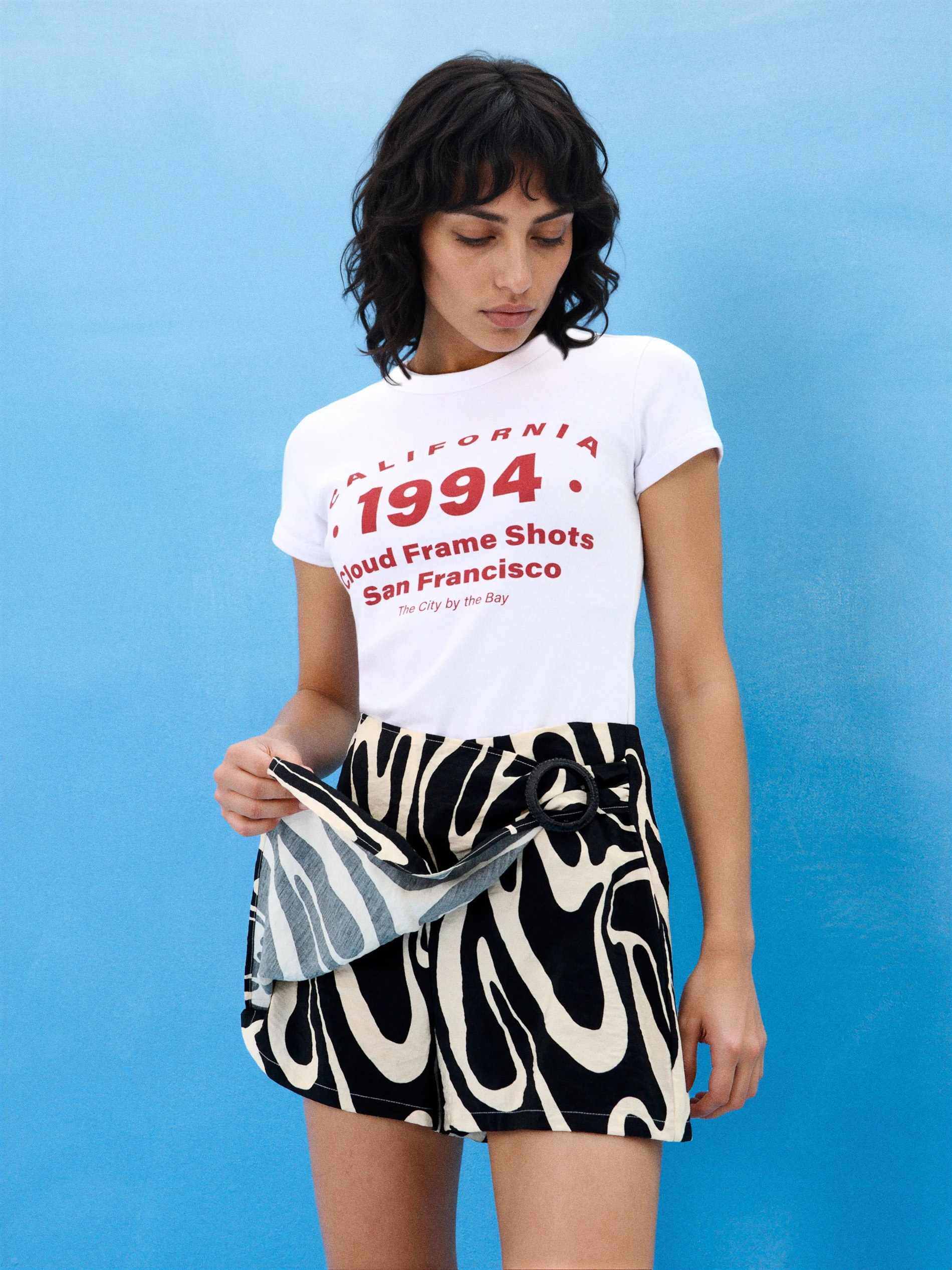 Sinsay - Spódnico-spodenki w abstrakcyjny wzór - wielobarwny