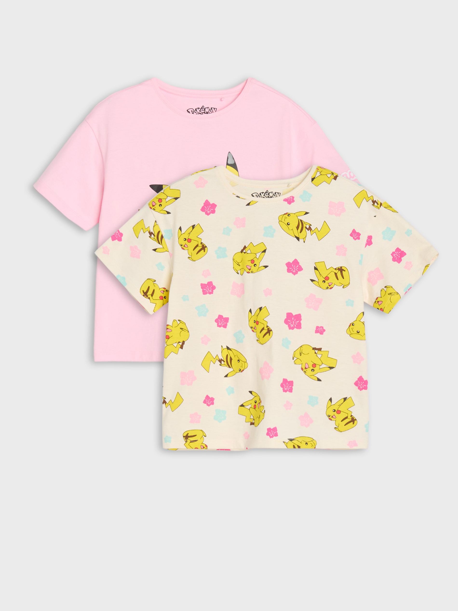 Sinsay - Koszulki 2 pack Pokémon - różowy