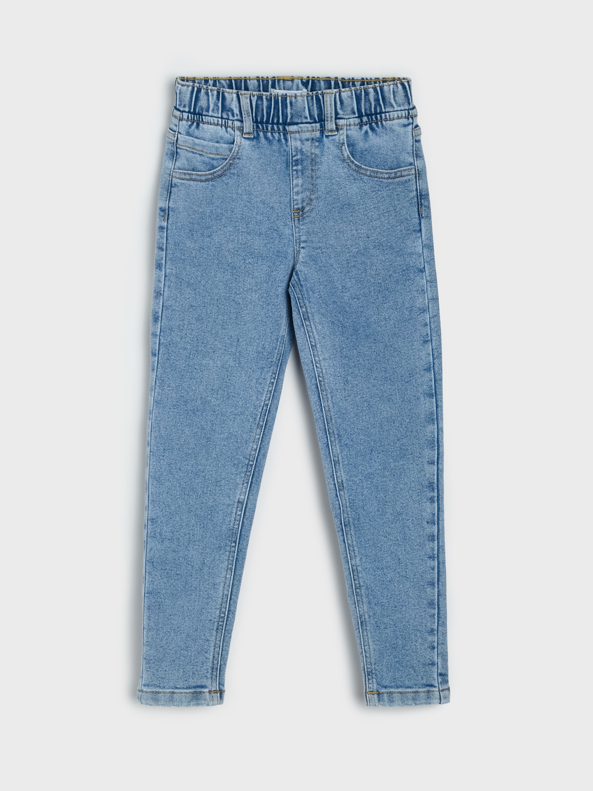 Sinsay - Jeansy relaxed skinny z domieszką wiskozy - niebieski