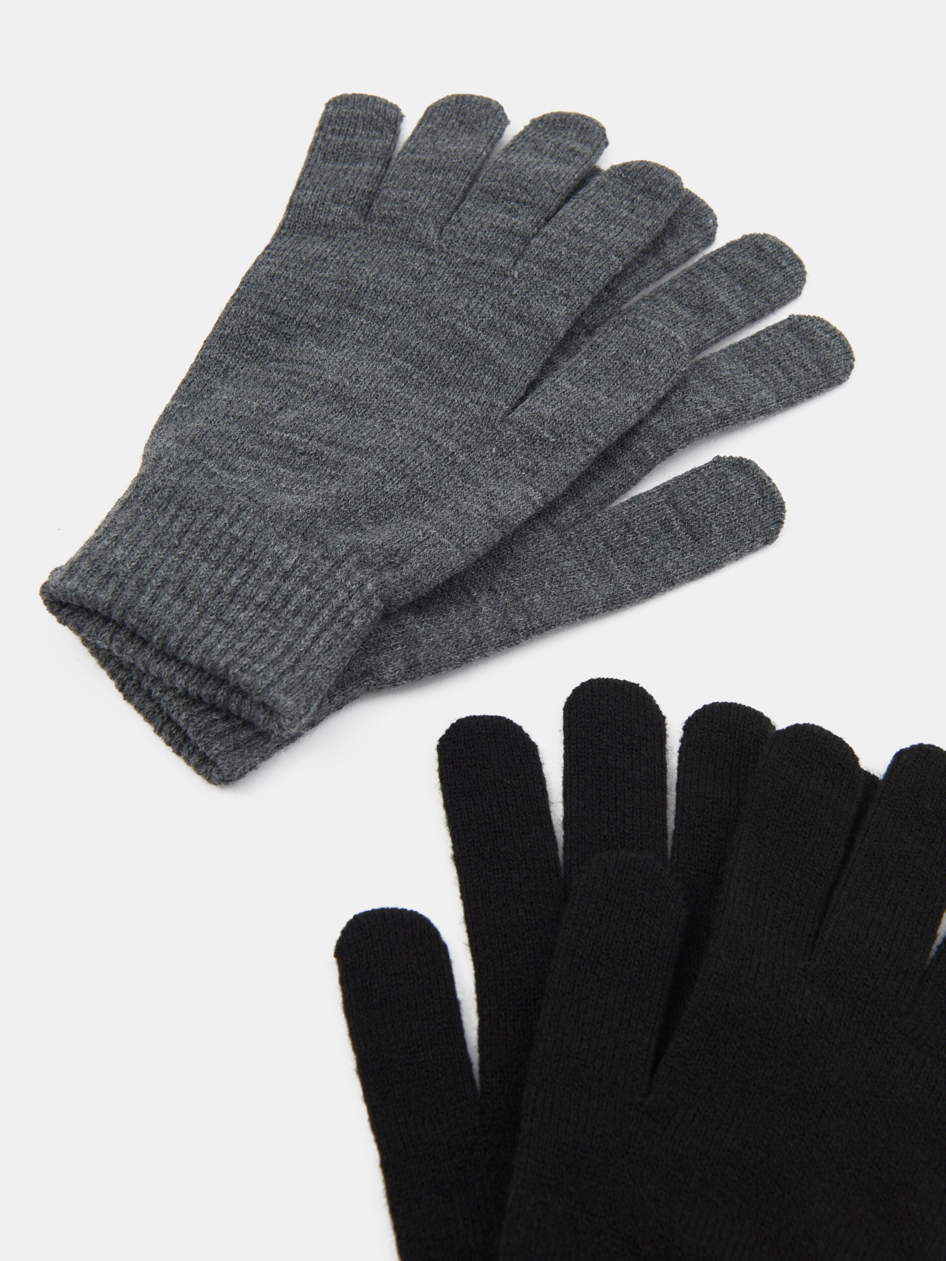Sinsay - Σετ με 2 ζεύγη γάντια - σκουρο γκρι φωτογραφία