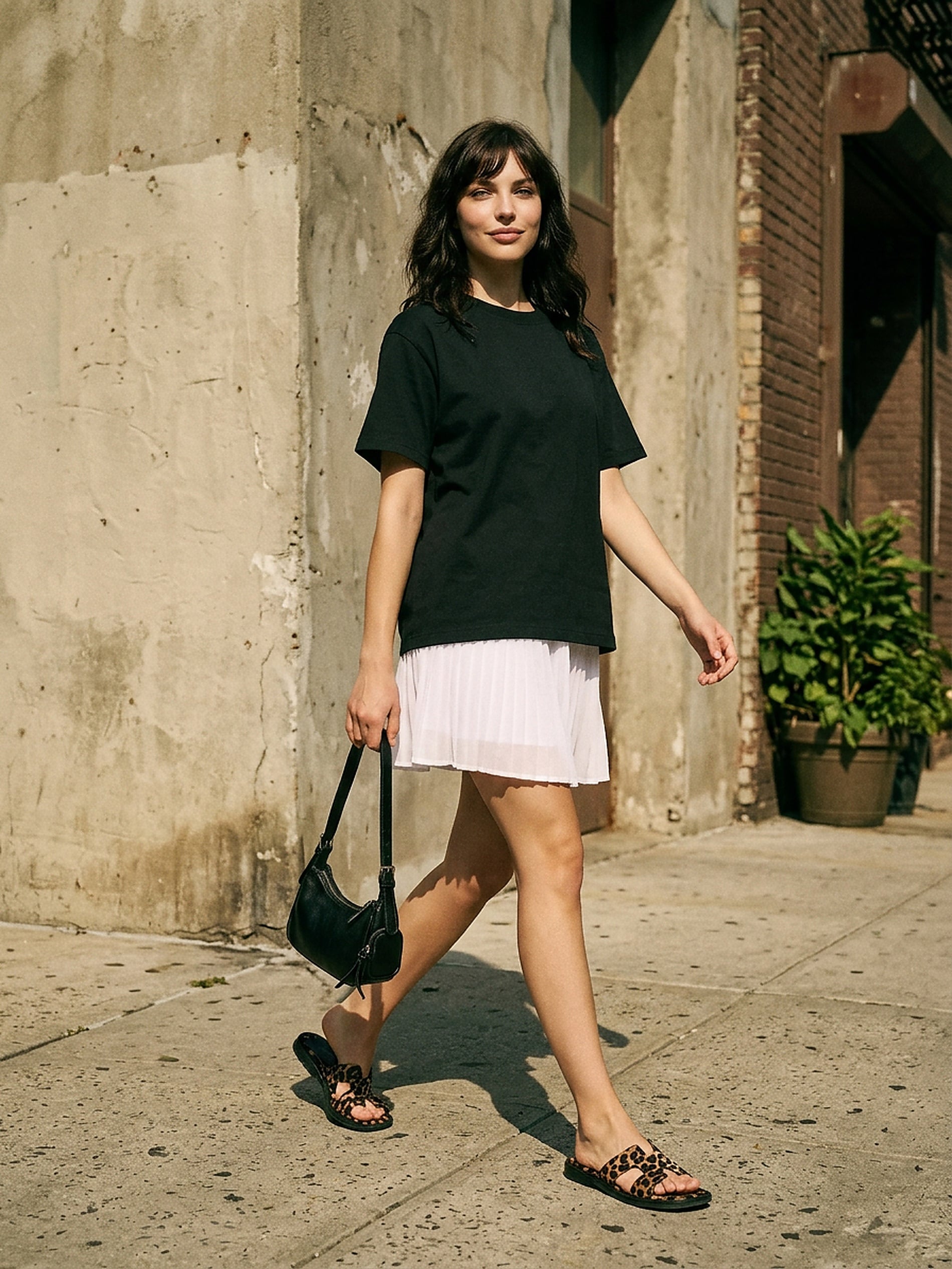 Sinsay - Plisowana spódnica mini - biały