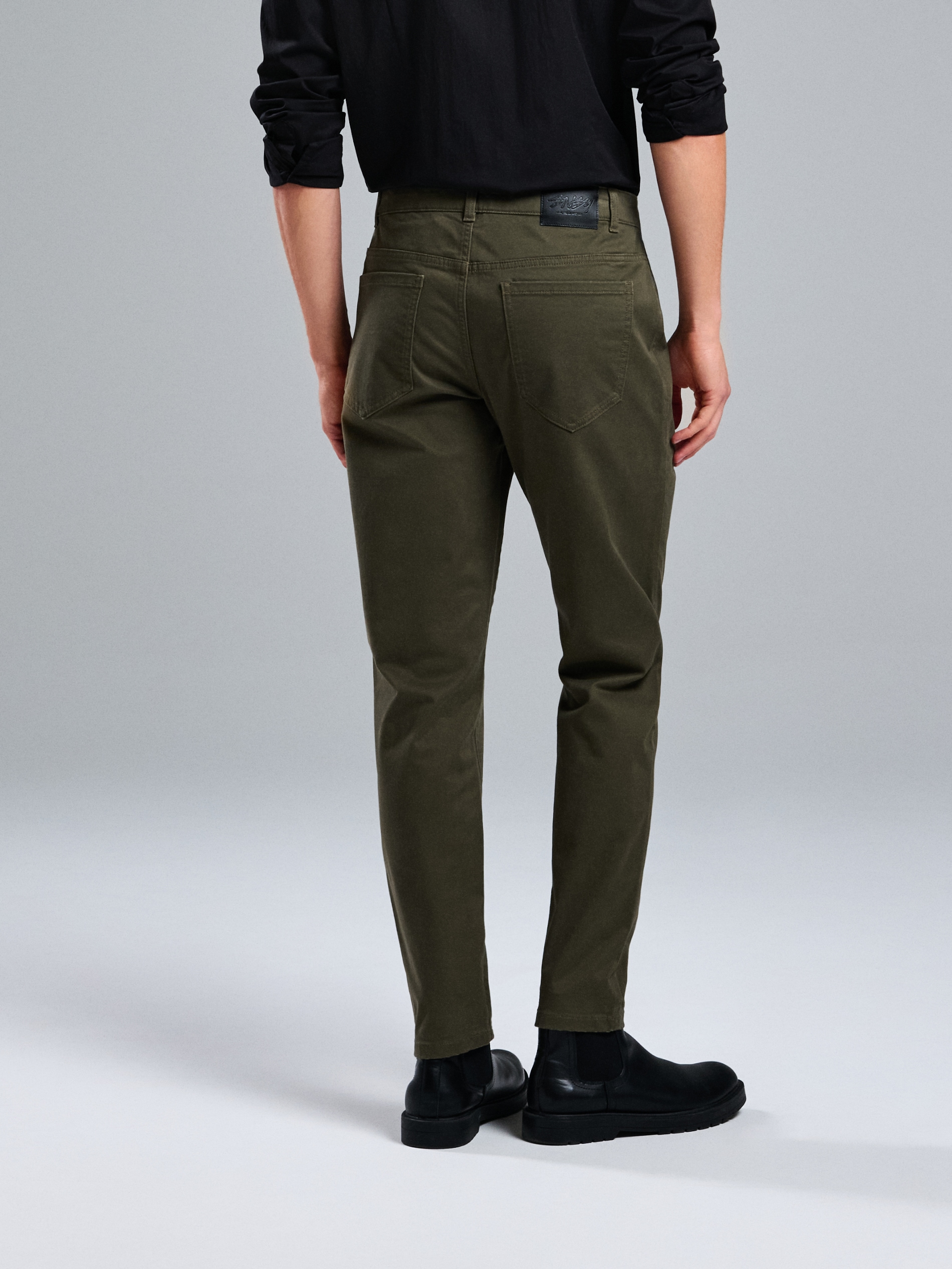 Sinsay - Τζιν παντελόνι slim γραμμής - κιτρινο πρασινο φωτογραφία