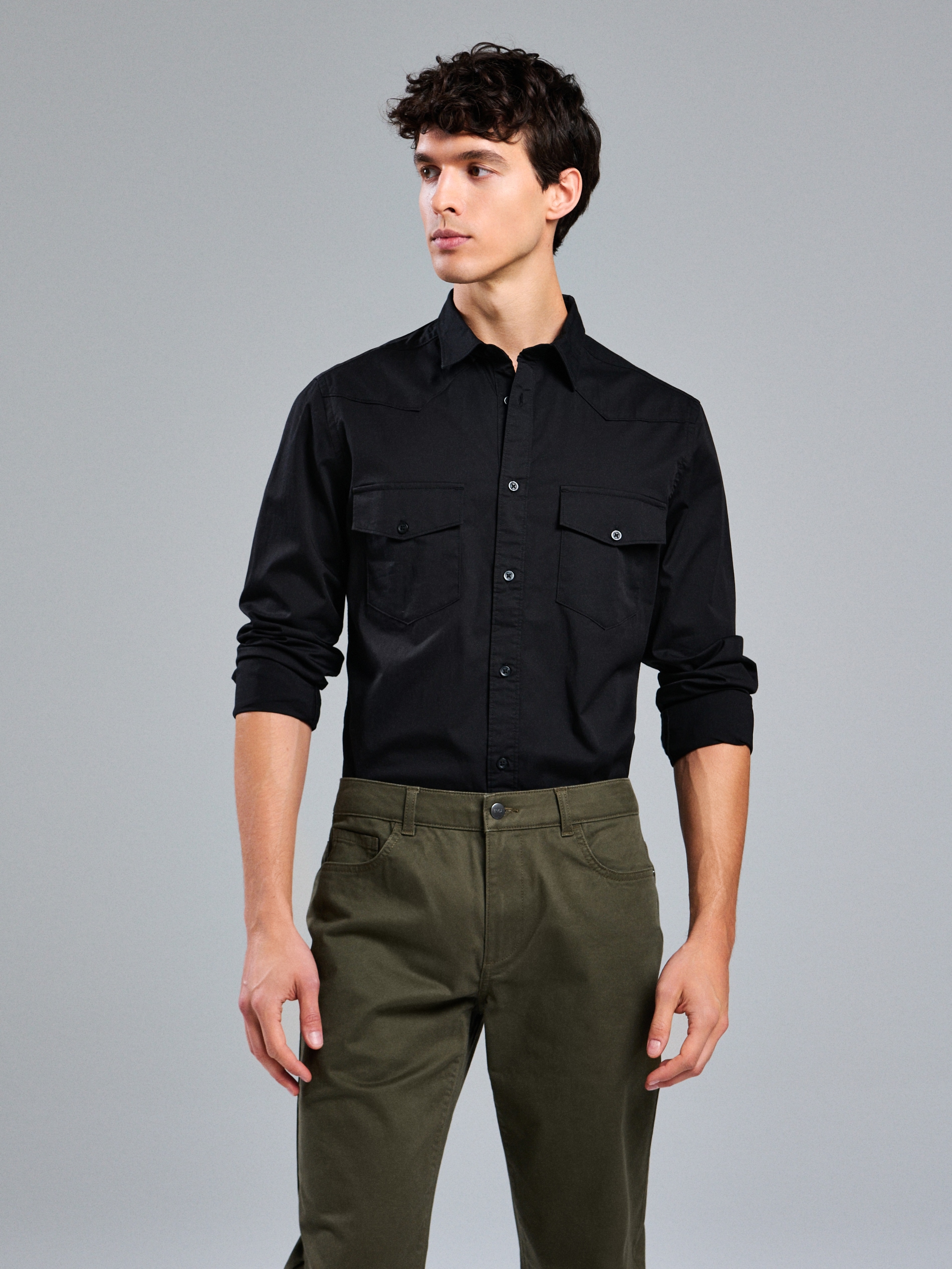 Sinsay - Τζιν παντελόνι slim γραμμής - κιτρινο πρασινο φωτογραφία