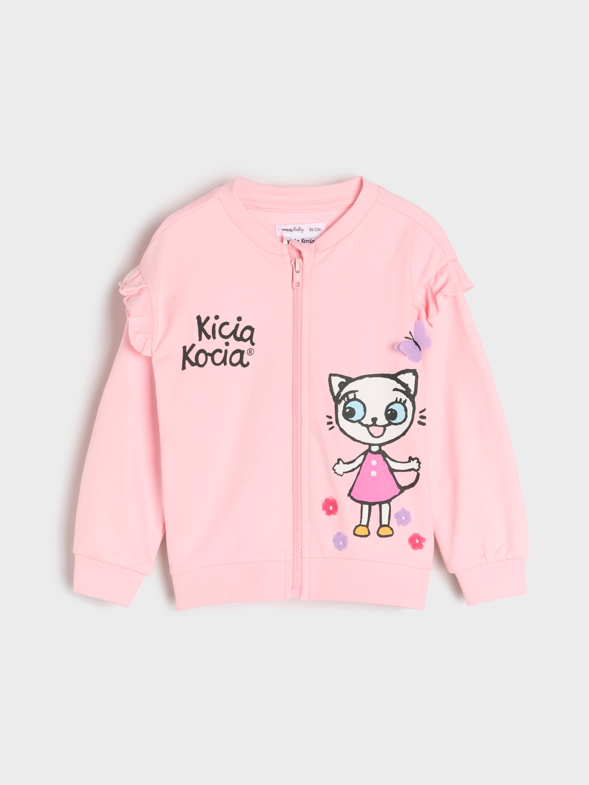 Sinsay - Bluza na zamek Kicia Kocia - różowy
