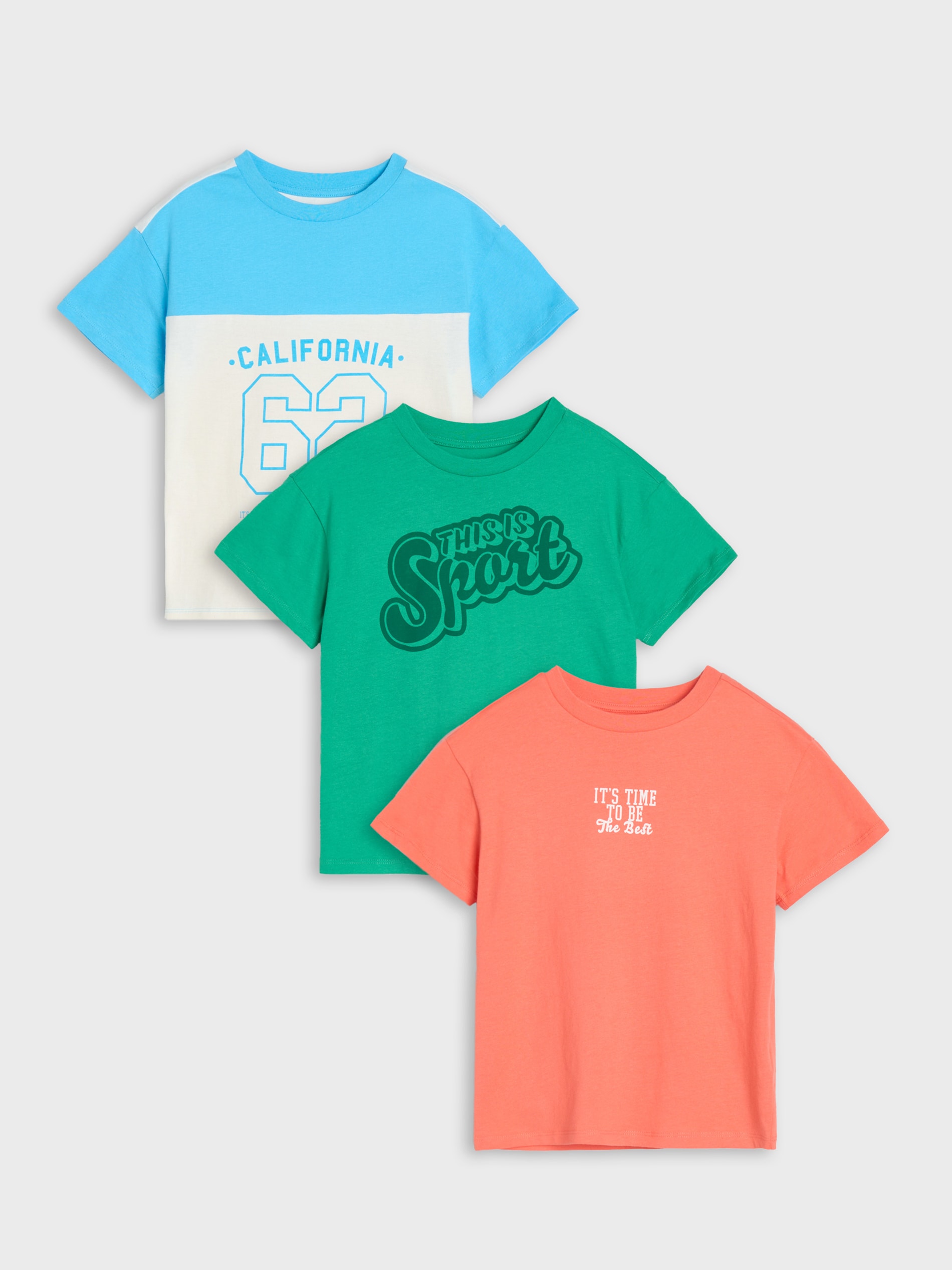 Sinsay - Σετ με 3 μπλούζες - ροδακινι φωτογραφία