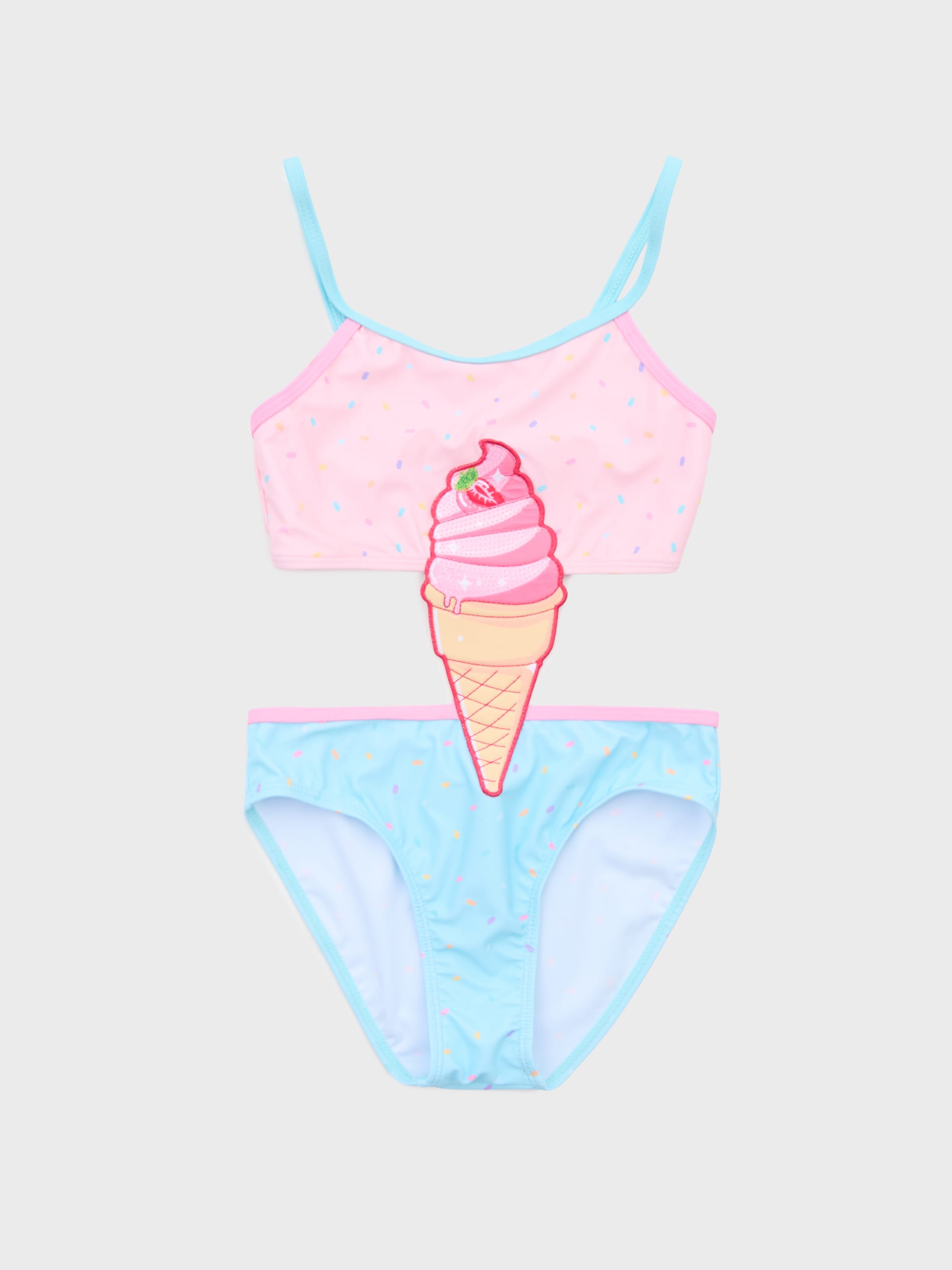 Sinsay - Strój kąpielowy z aplikacją loda 3D - wielobarwny