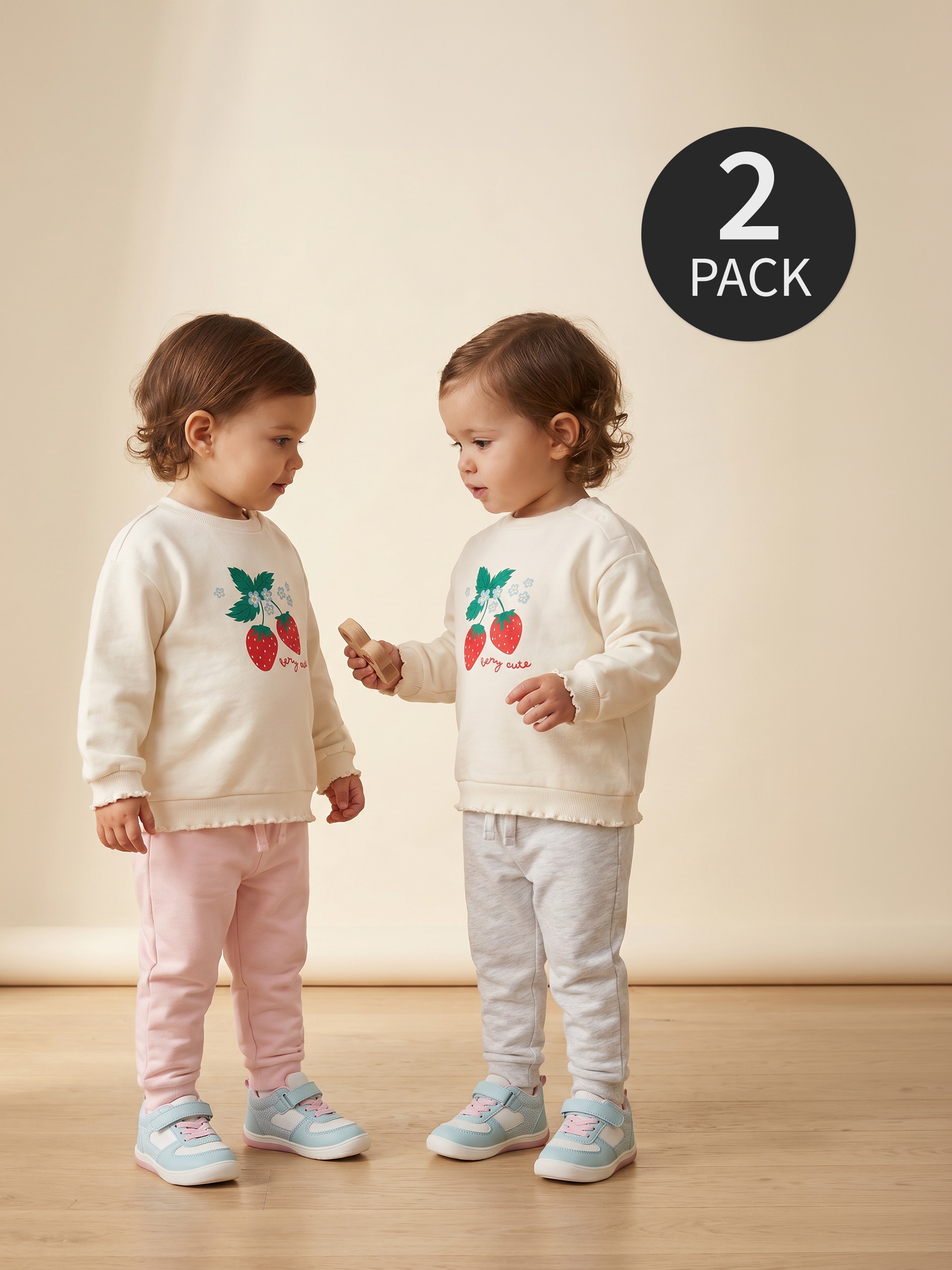 Bawełniane spodnie dresowe jogger 2 pack