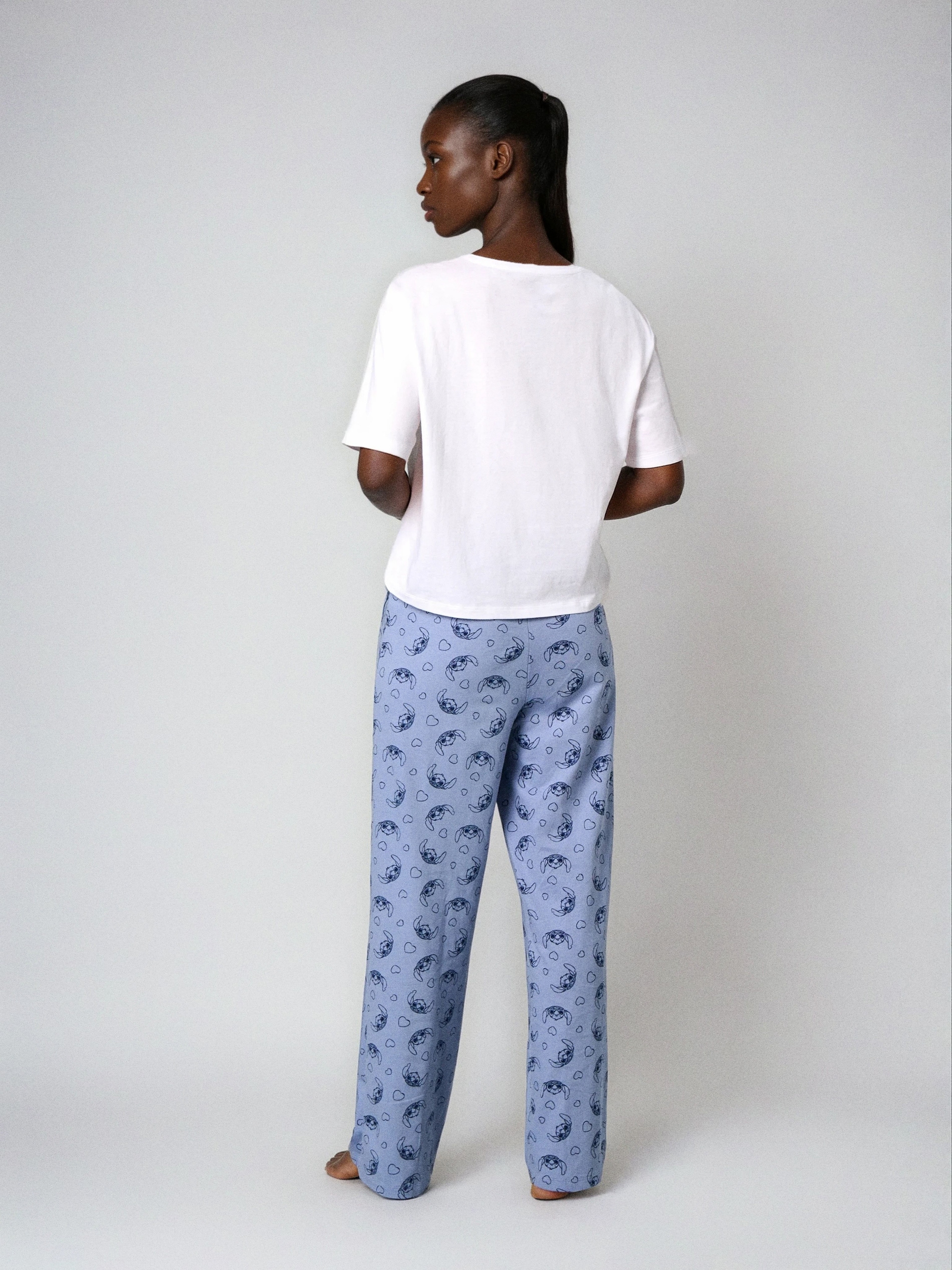 Sinsay - Βαμβακερή πιτζάμα δύο τεμαχίων Stitch - λευκο φωτογραφία