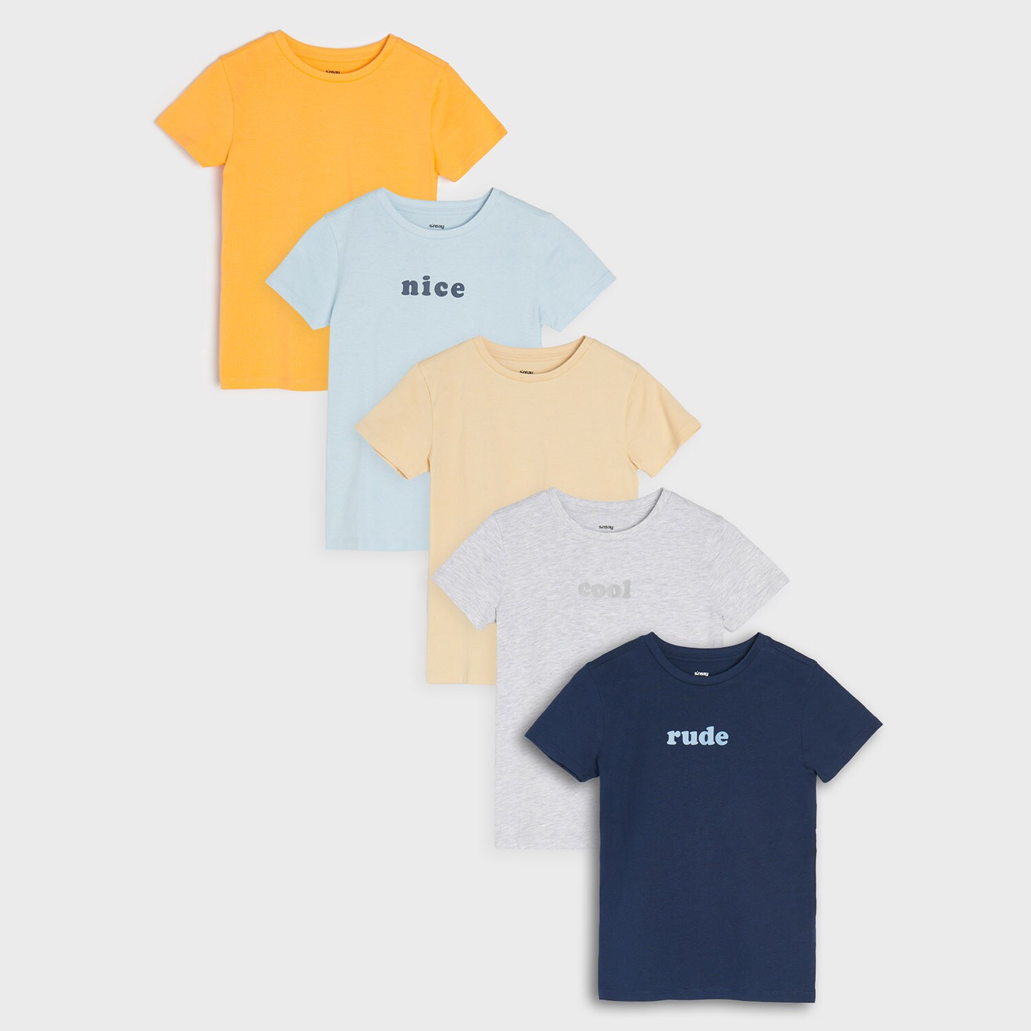 Sinsay – Set de 5 tricouri – Bleumarin