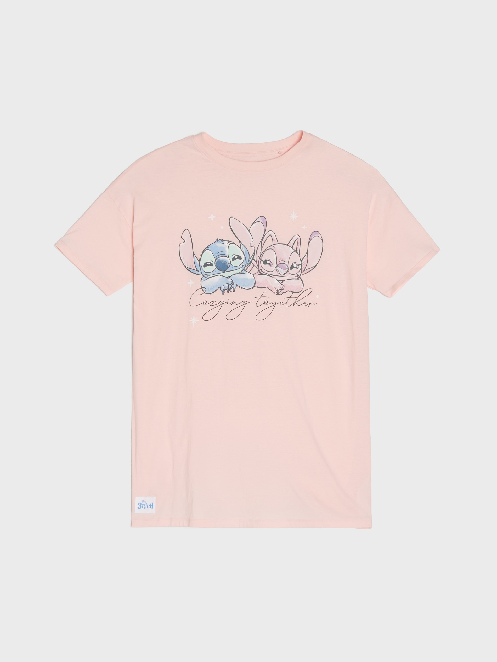 Sinsay - Βαμβακερή πιτζάμα δύο τεμαχίων Stitch - ροζ παστελ φωτογραφία