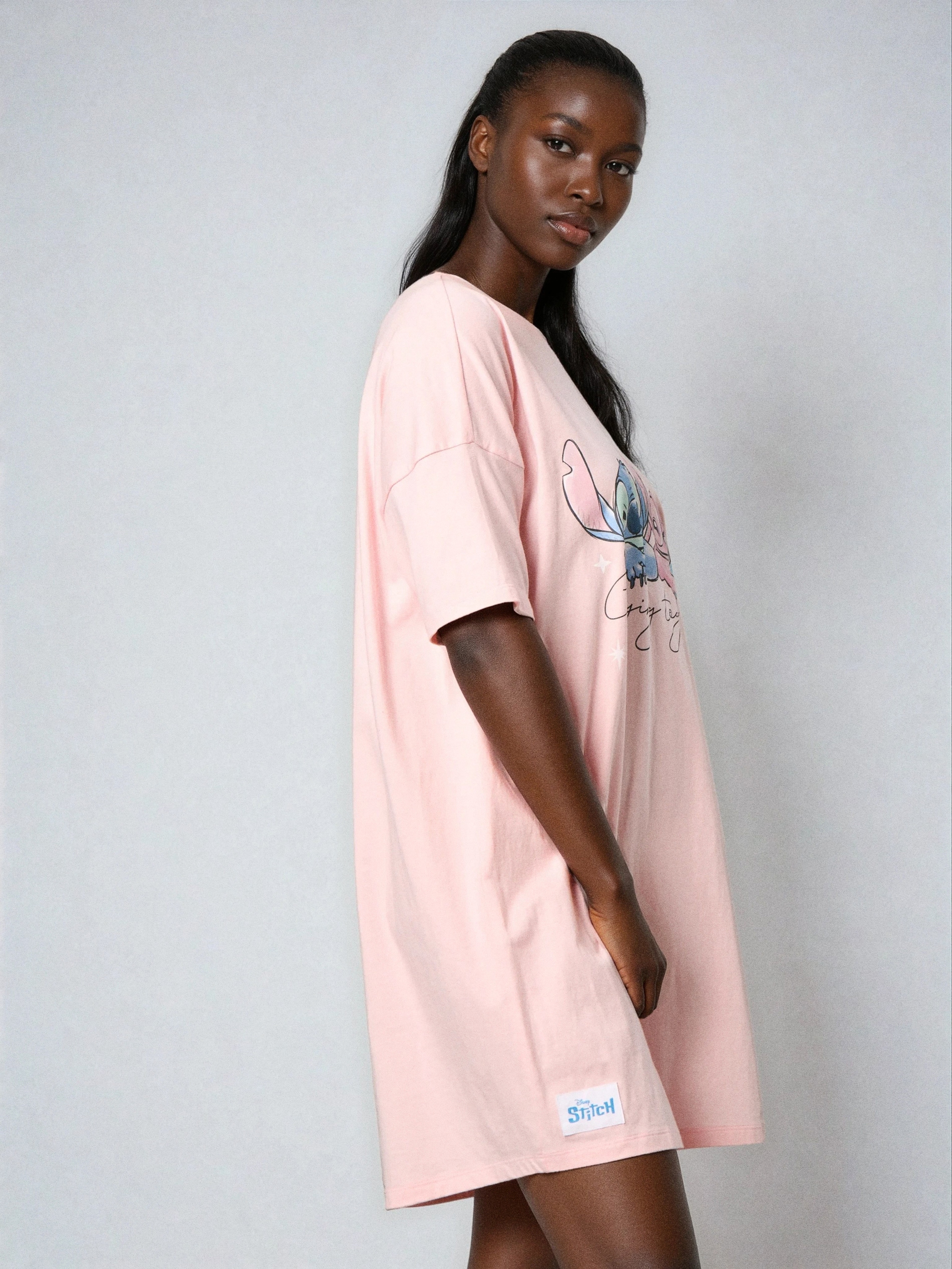 Sinsay - Βαμβακερή πιτζάμα δύο τεμαχίων Stitch - ροζ παστελ φωτογραφία