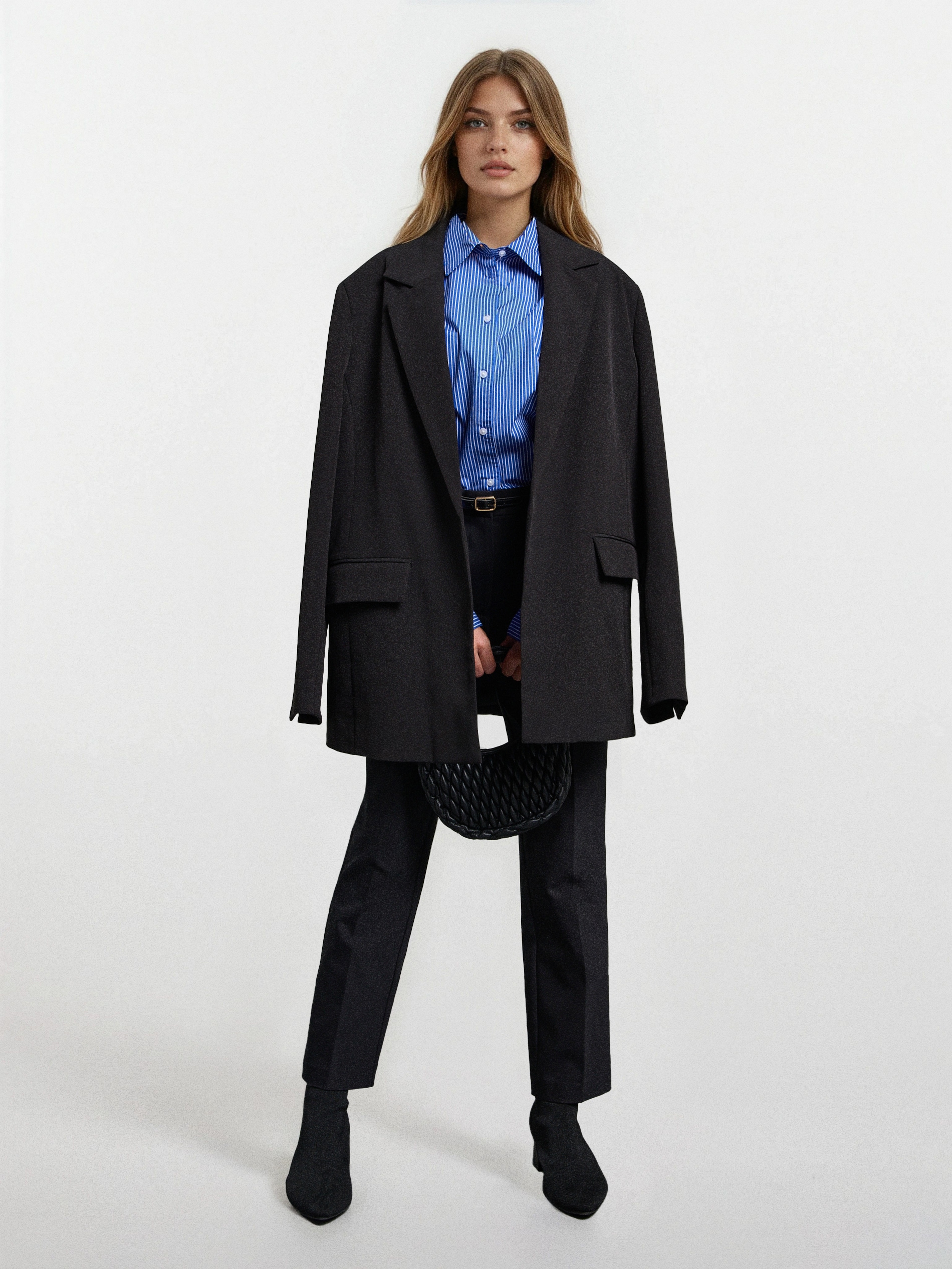 Sinsay - Πουκάμισο regular fit με ρίγες - ανοιχτο μπλε φωτογραφία