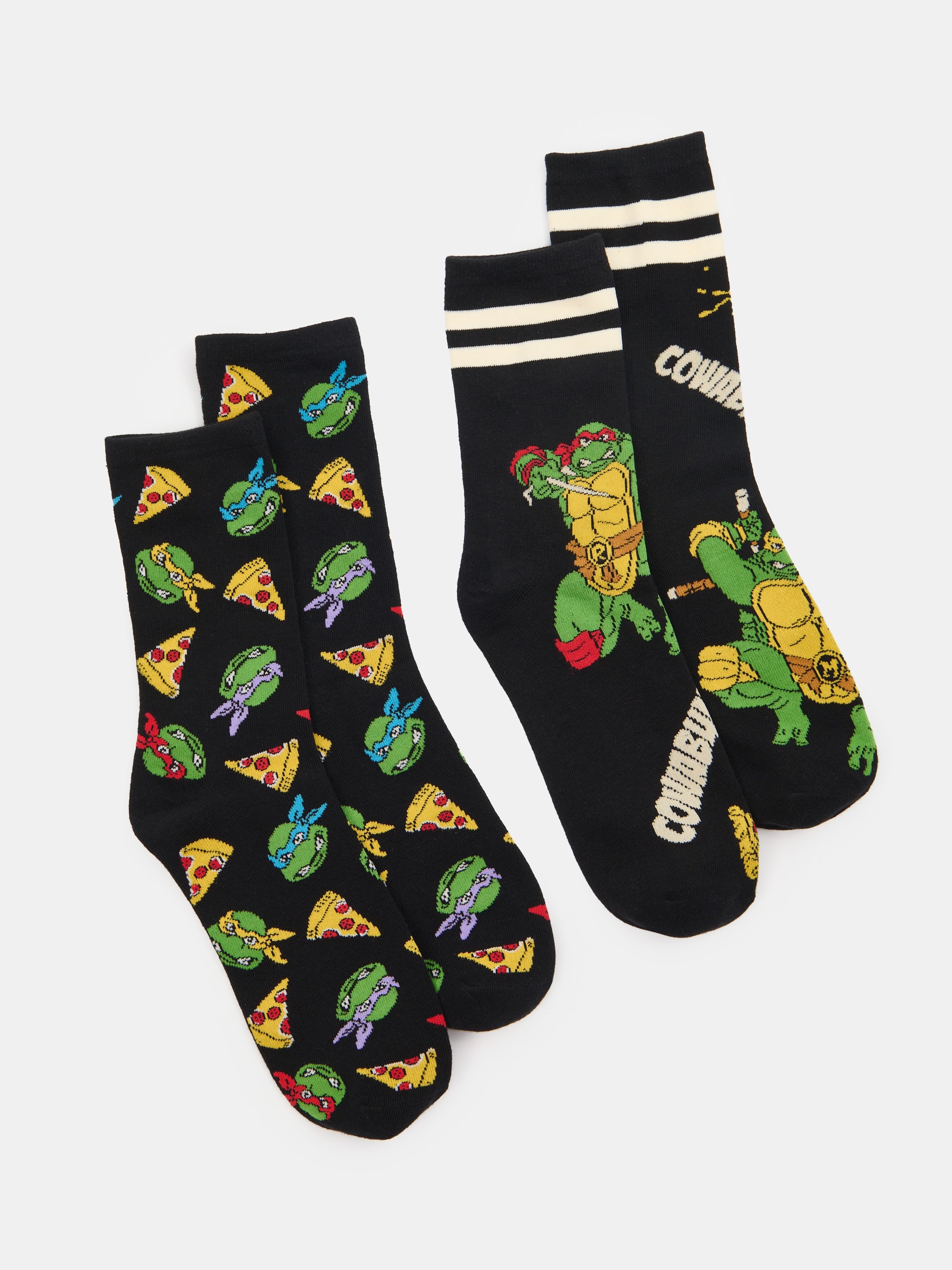 Sinsay - Skarpetki 2 pack Teenage Mutant Ninja Turtles - czarny