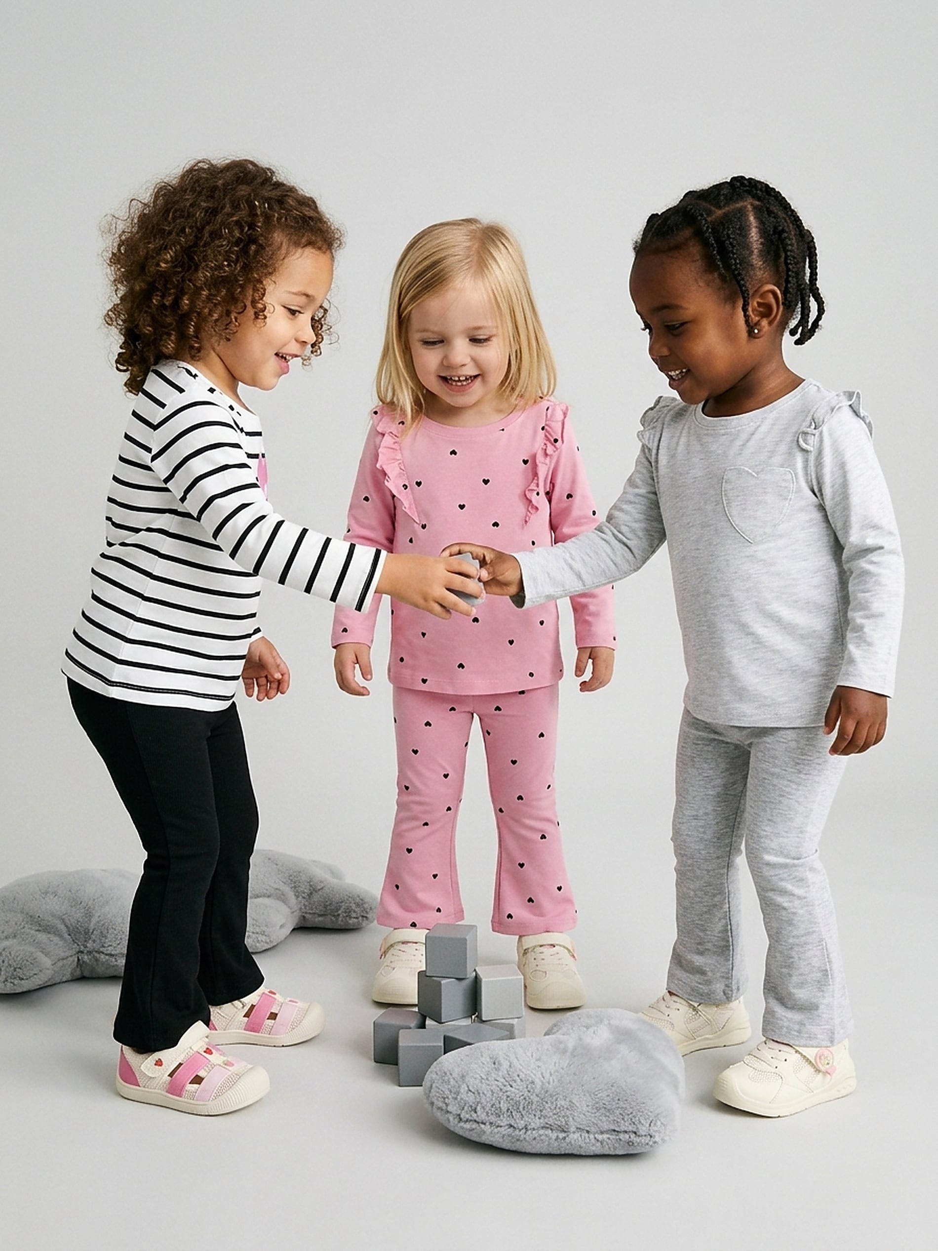Sinsay - Bawełniane legginsy flare 3 pack - różowy