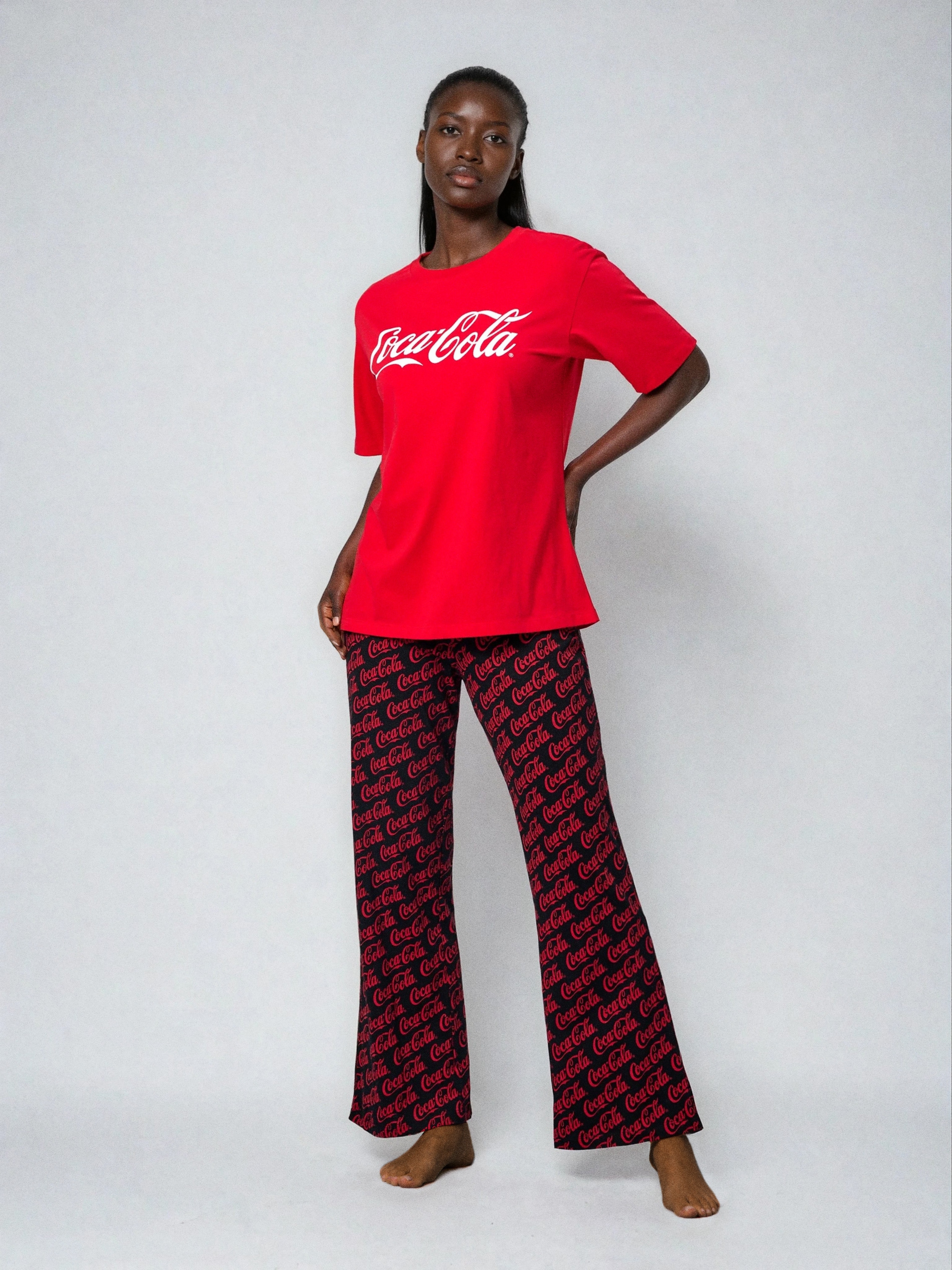 Sinsay - Βαμβακερή πιτζάμα δύο τεμαχίων Coca-Cola - κοκκινο φωτογραφία