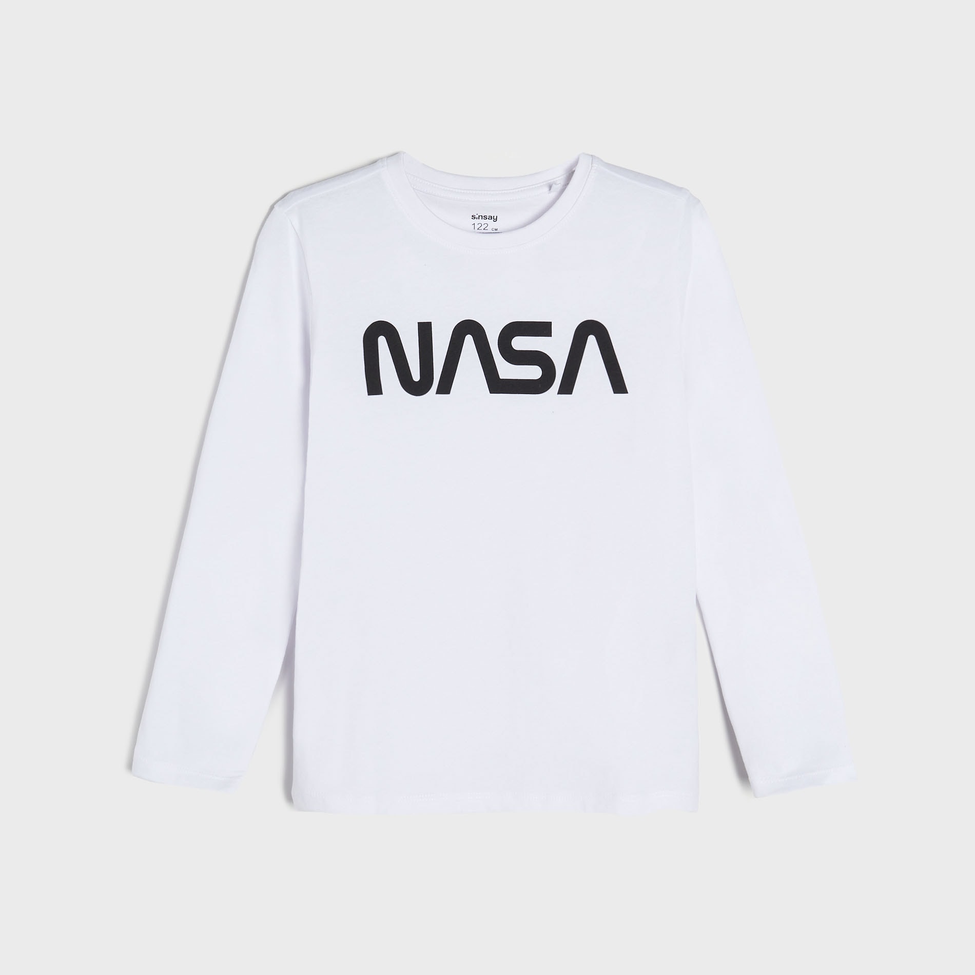 Sinsay - Tricou NASA, cu mânecă lungă - Alb