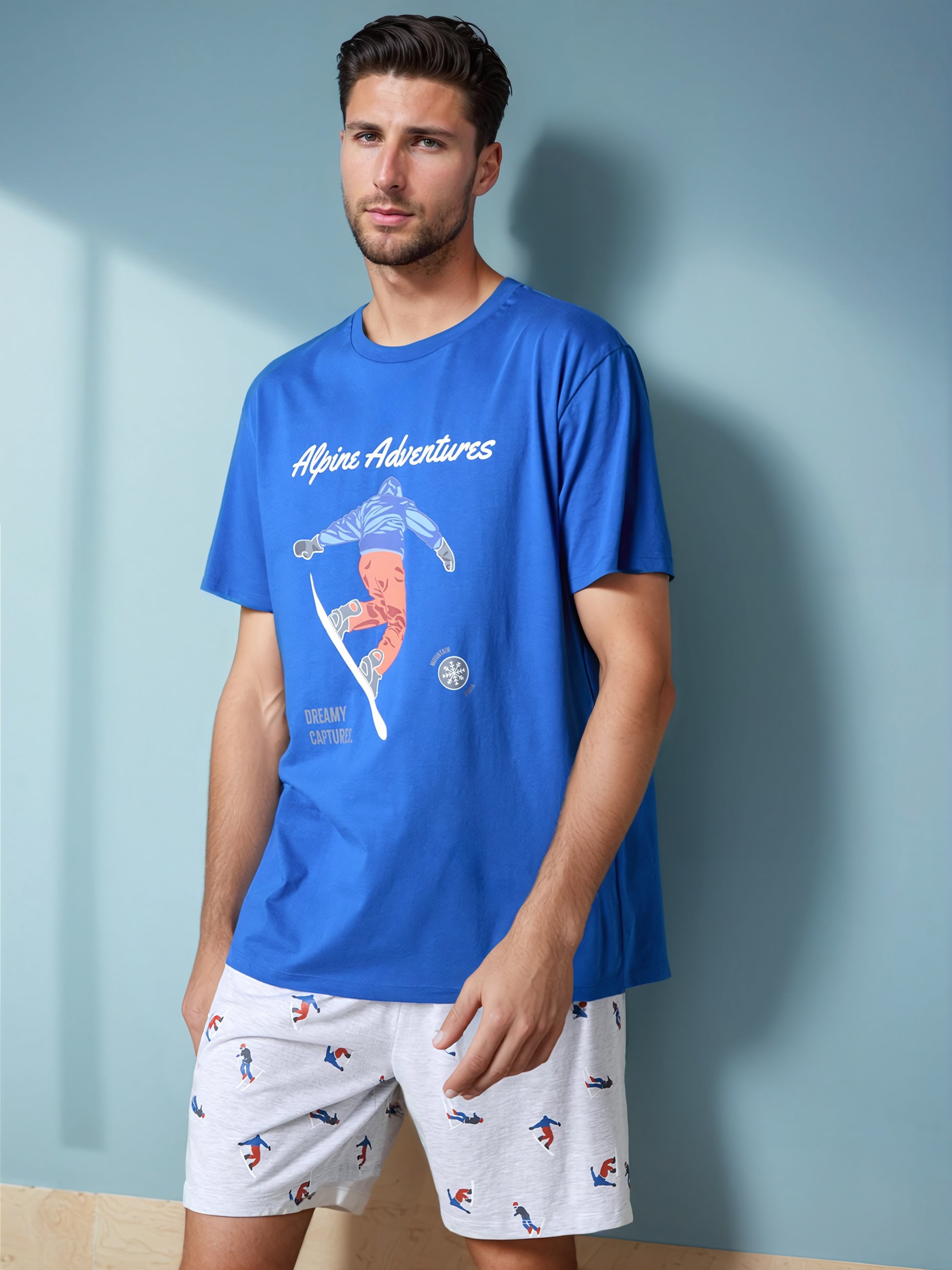 Sinsay - Piżama dwuczęściowa - niebieski