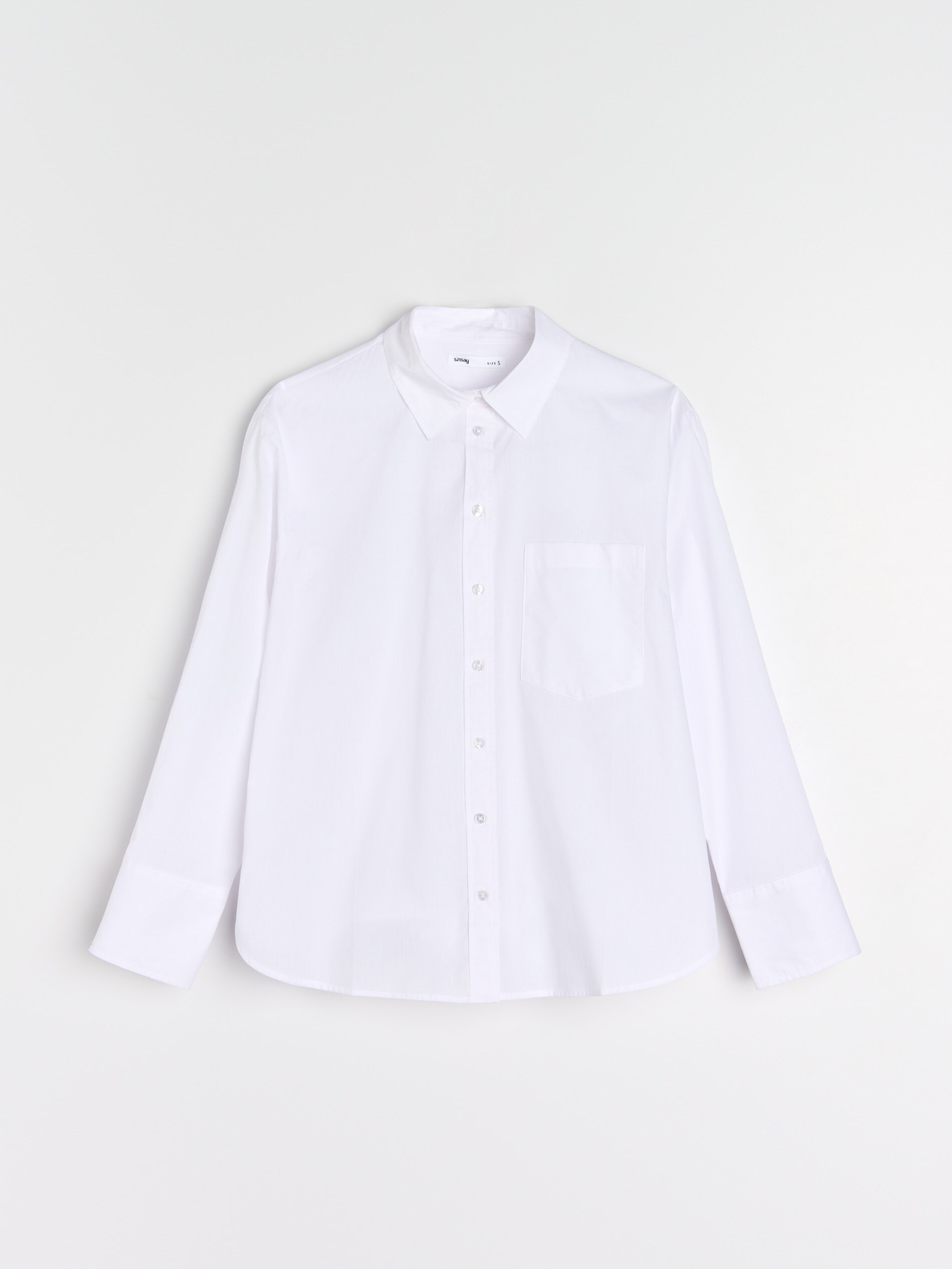 Sinsay - Πουκάμισο με μακριά μανίκια - λευκο φωτογραφία