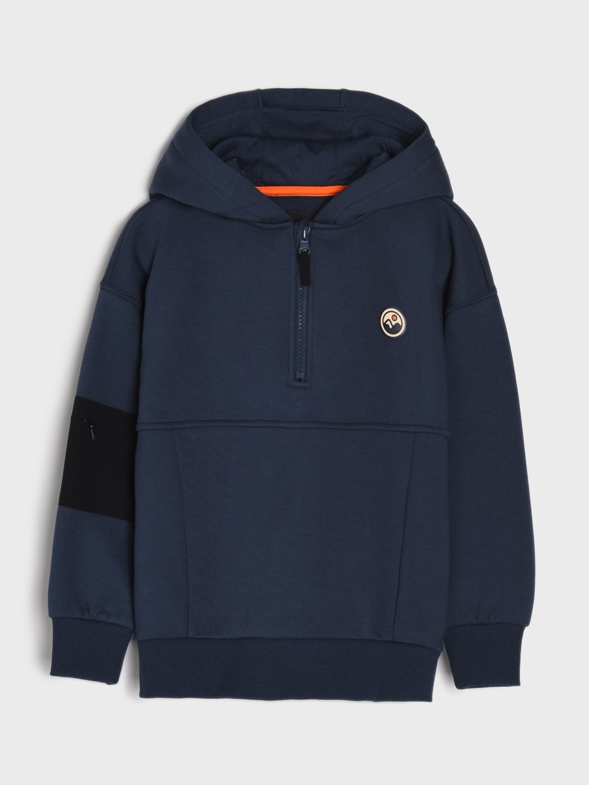 Sinsay - Bluza z kapturem ACTIVE - granatowy