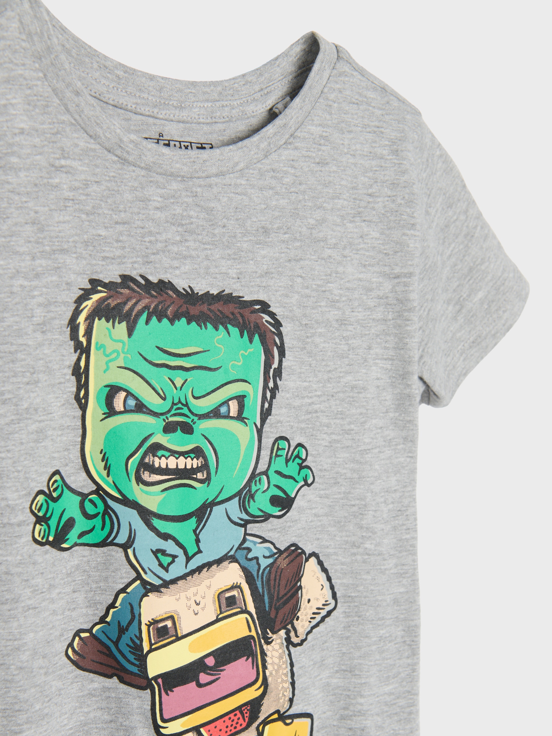 Sinsay - Βαμβακερό μπλουζάκι με στάμπα Minecraft - ανοιχτό γκρι φωτογραφία