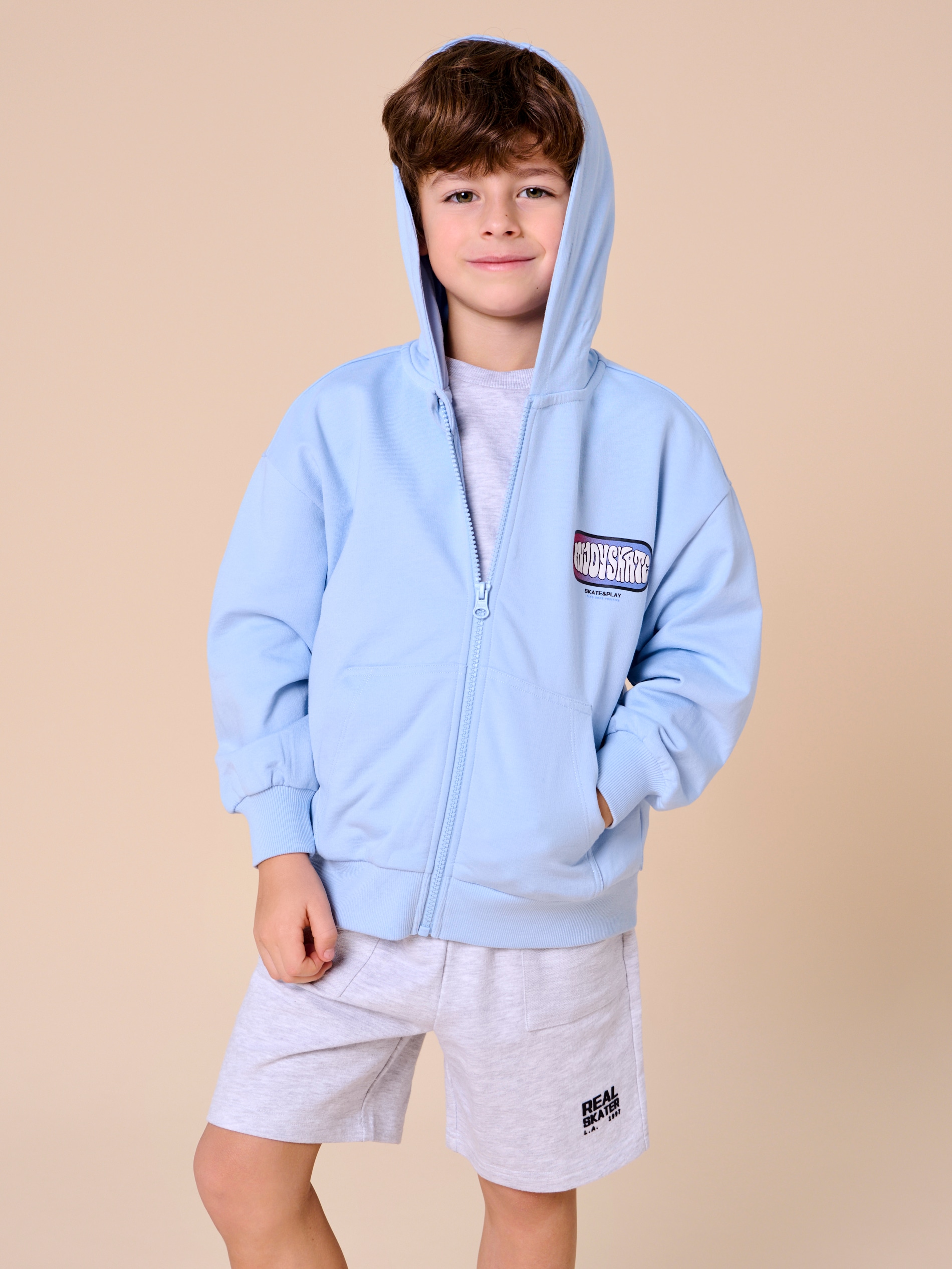 Sinsay - Bluza z nadrukiem - błękitny