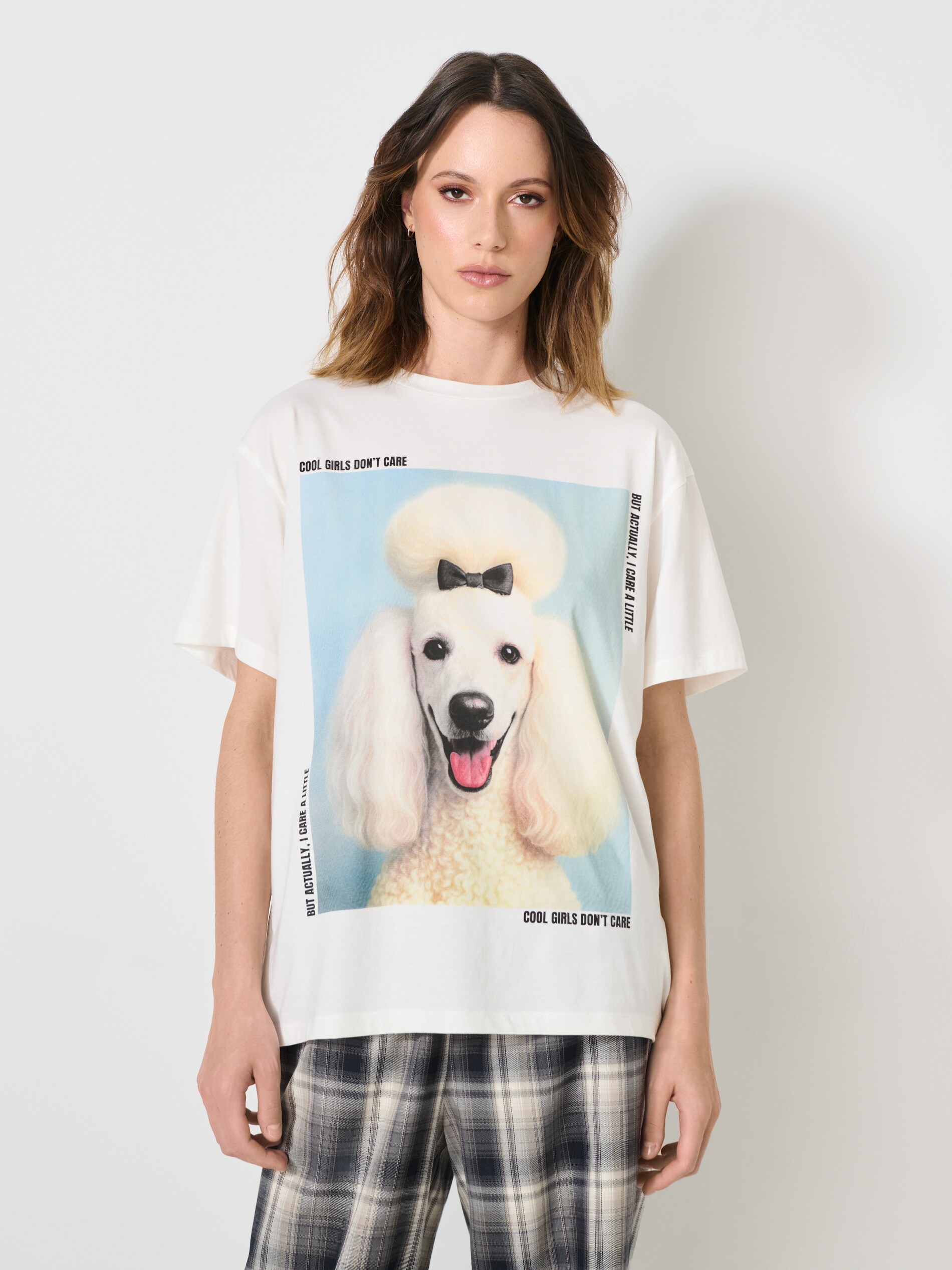 Sinsay - Βαμβακερό μπλουζάκι με στάμπα - κρεμ φωτογραφία