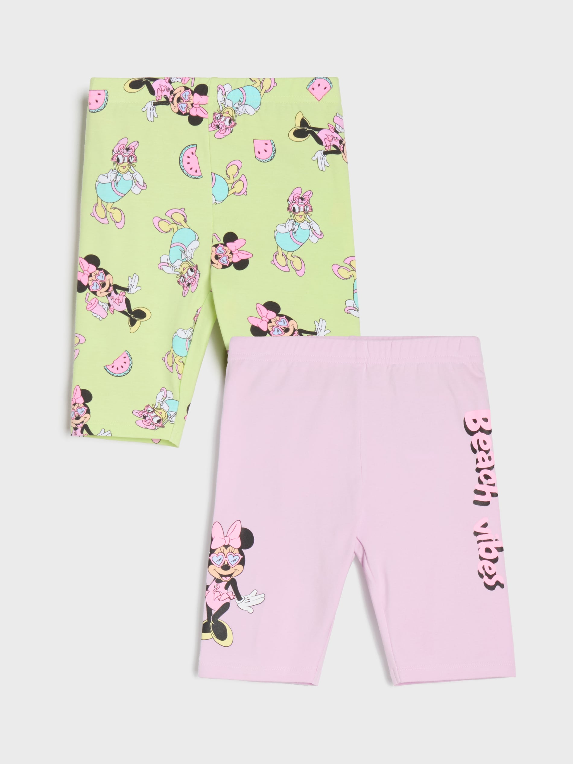 Sinsay - Krótkie legginsy 2 pack Minnie Mouse - różowy