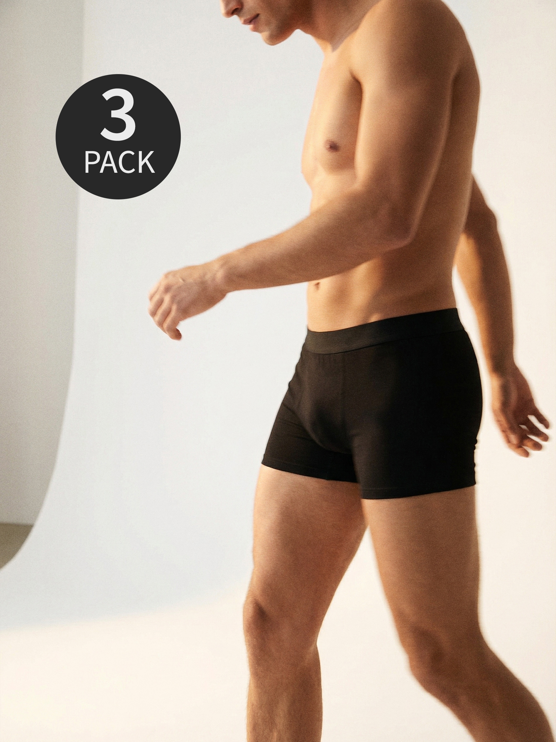 Sinsay - Bokserki long 3 pack - czarny