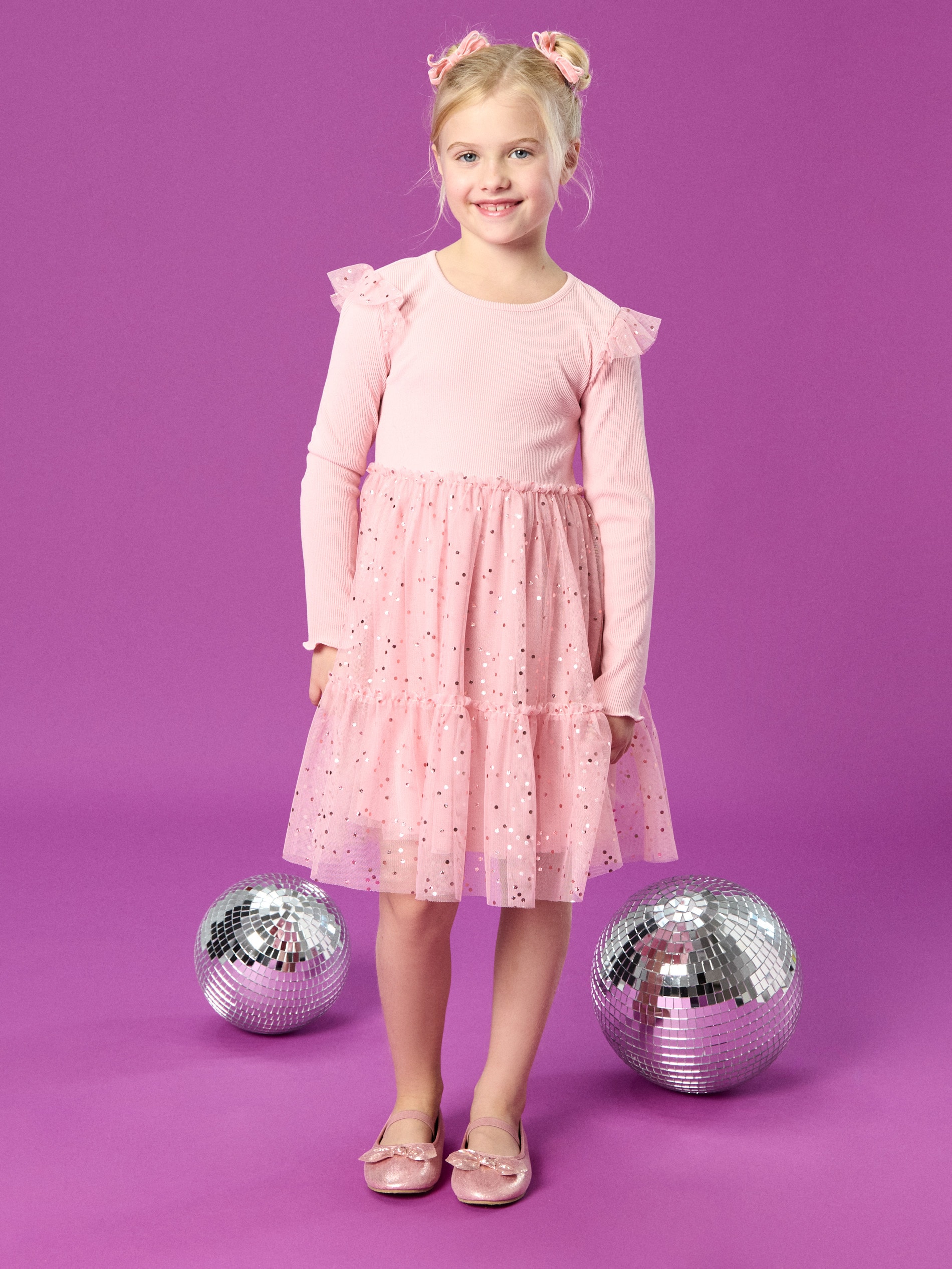 Sinsay - Elegancka sukienka babydoll - różowy