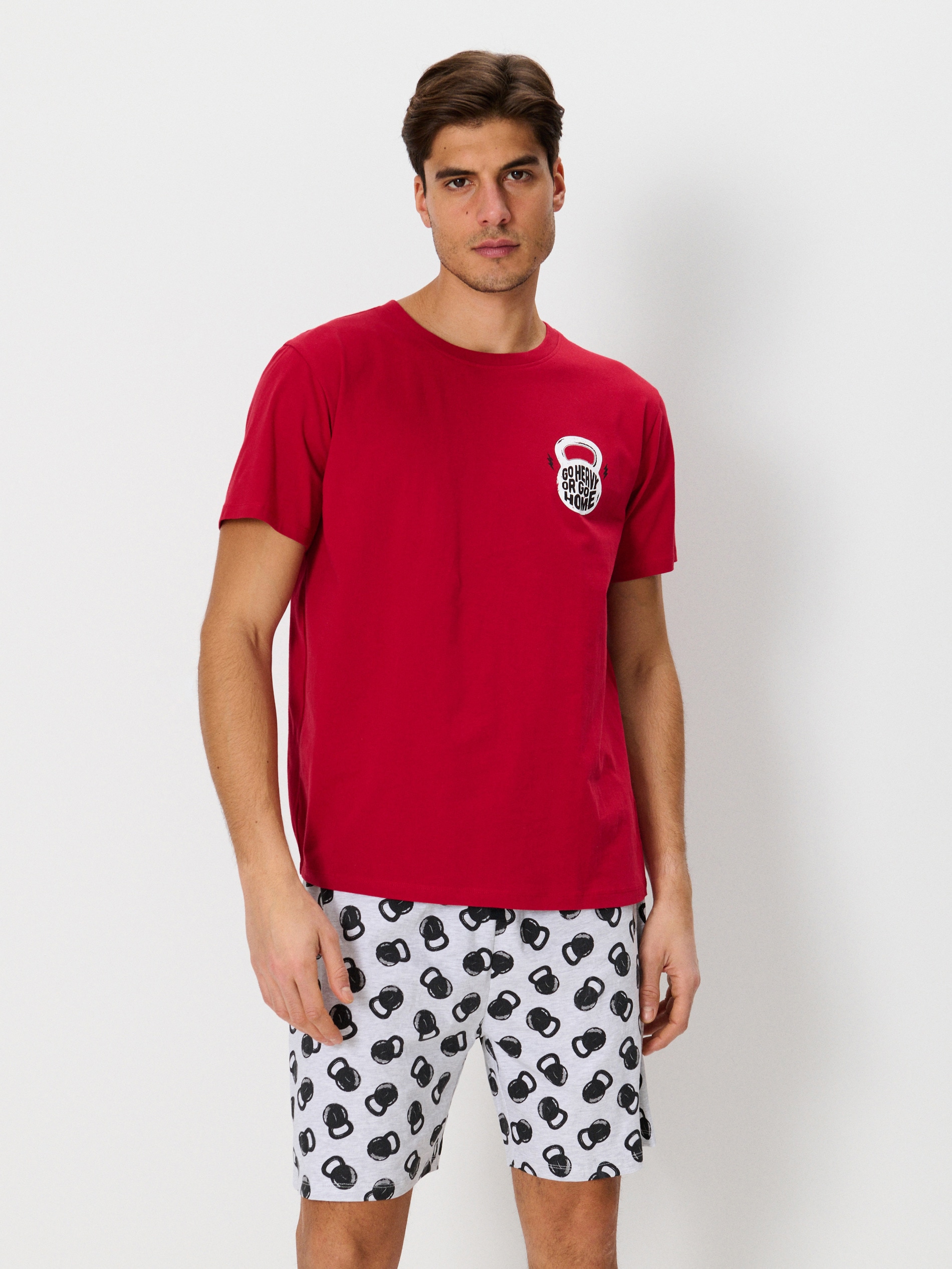 Sinsay - Piżama dwuczęściowa - czerwony