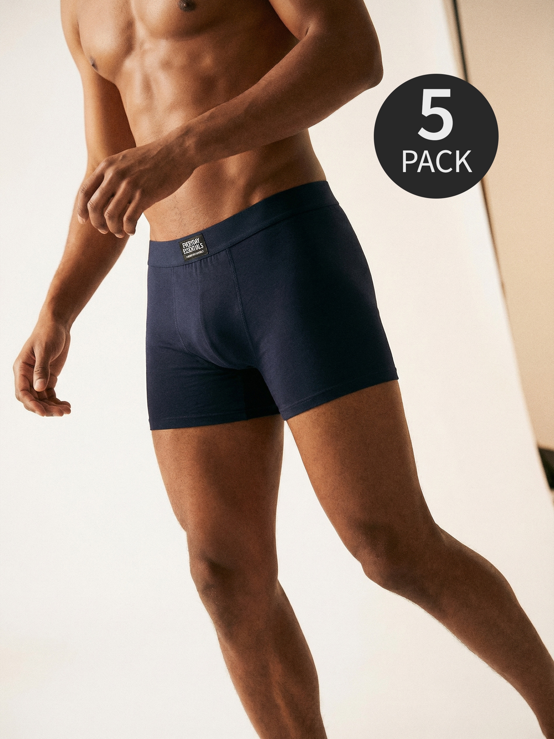 Sinsay - Bawełniane bokserki Classic 5 pack - granatowy