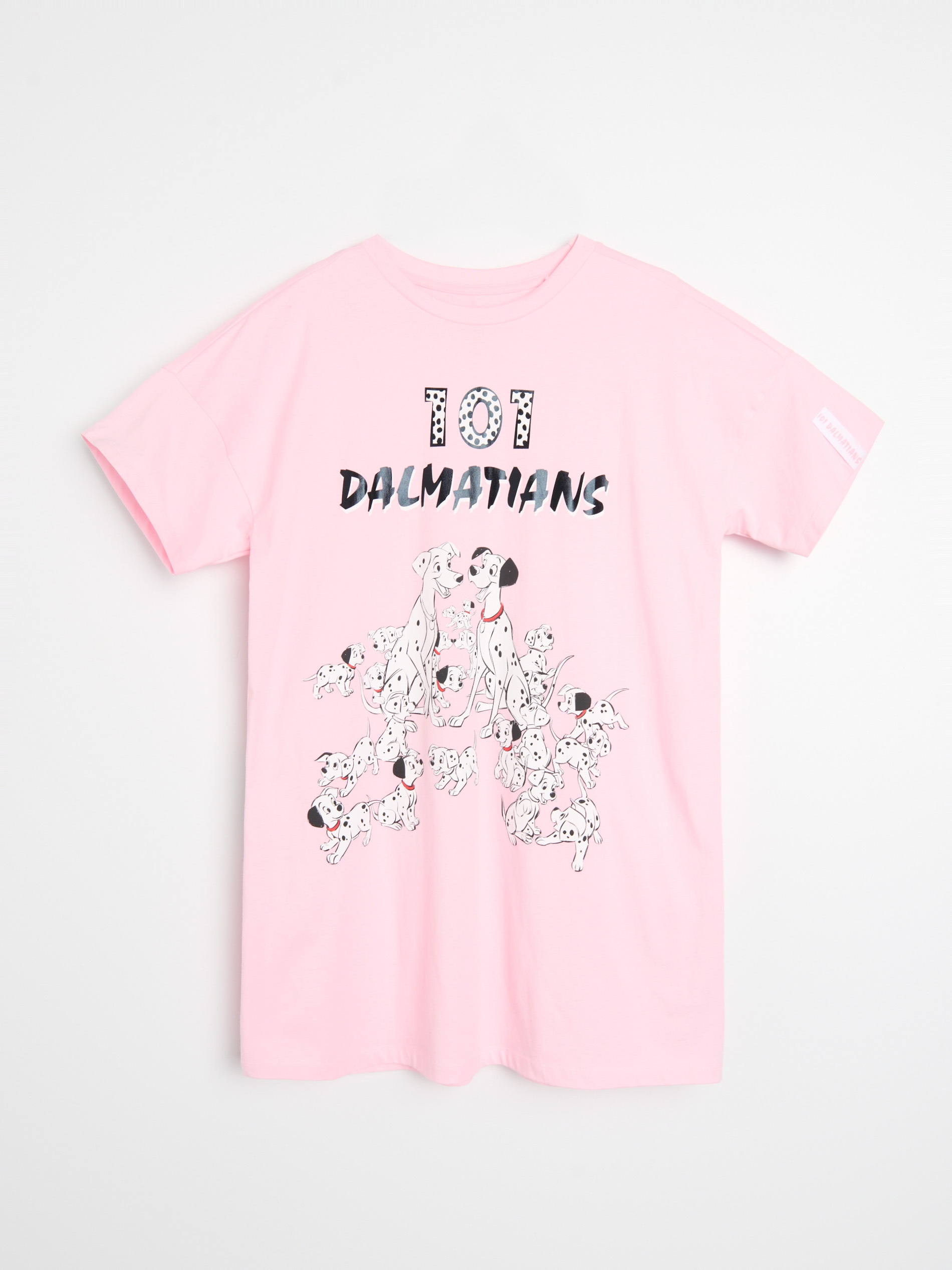 Sinsay - Βαμβακερό νυχτικό 101 Dalmatians - ροζ παστελ φωτογραφία