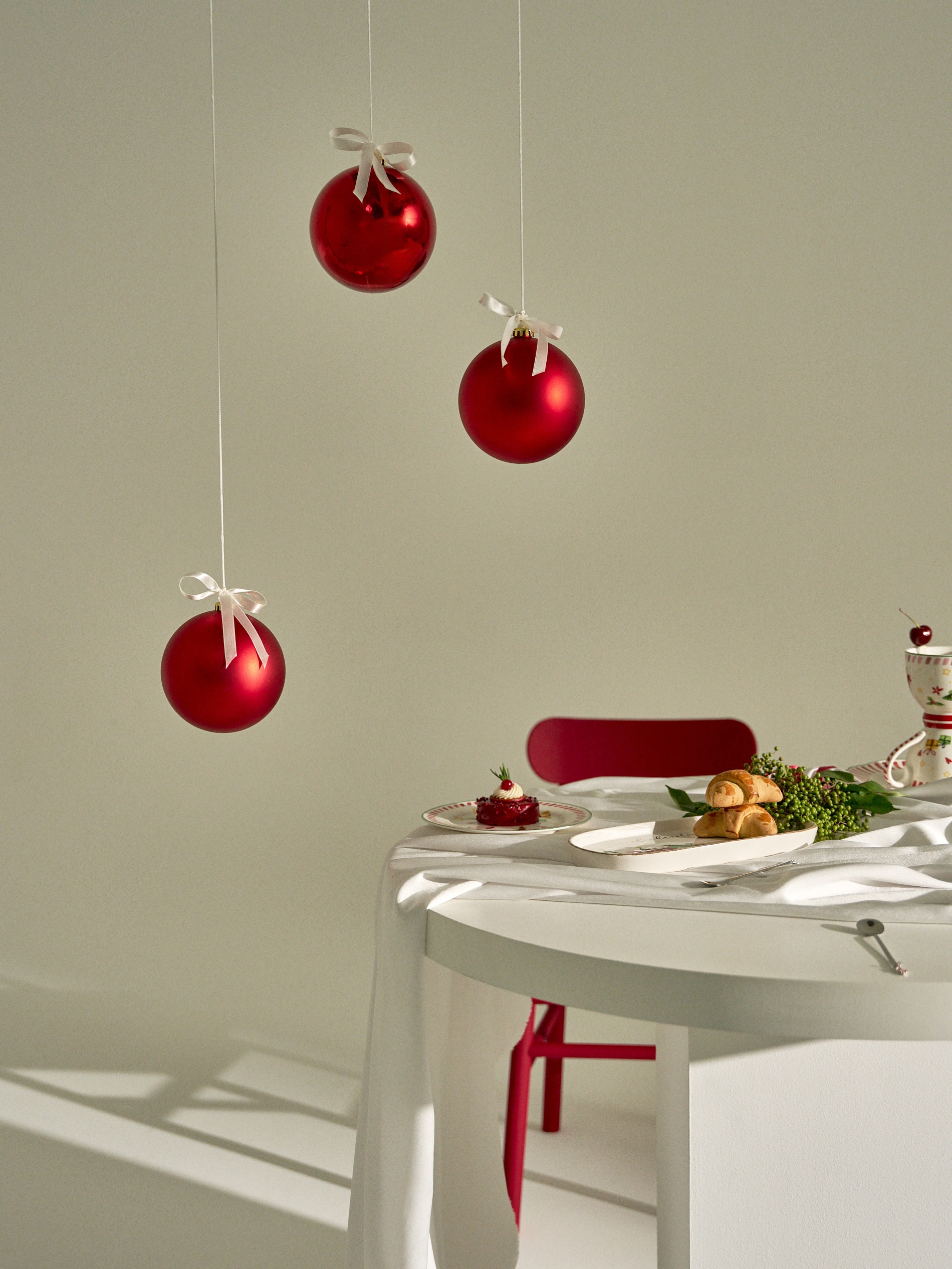 Sinsay - Σετ 3 χριστουγεννιάτικες μπάλες - κοκκινο φωτογραφία