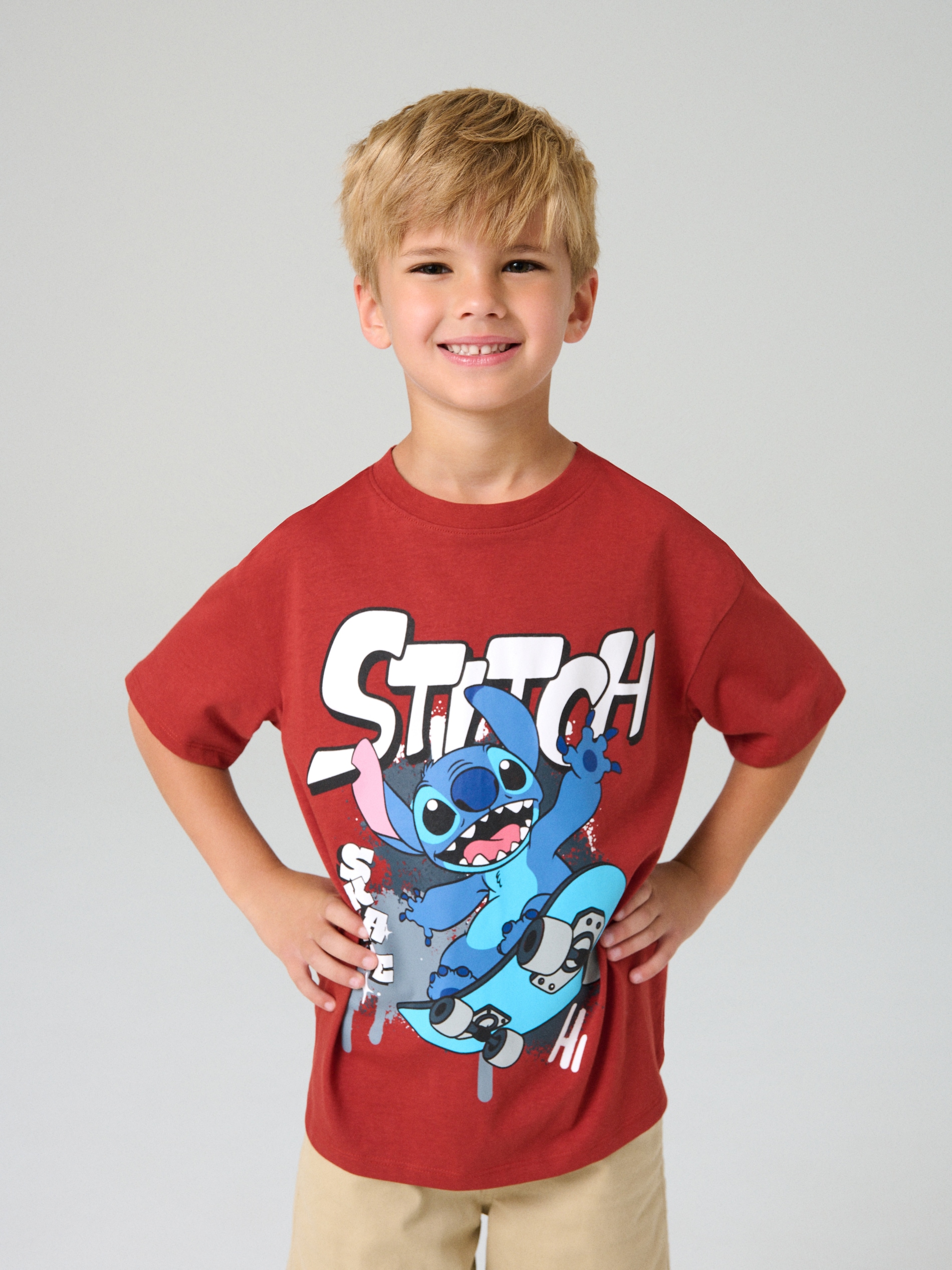 Sinsay - Koszulka Stitch - bordowy