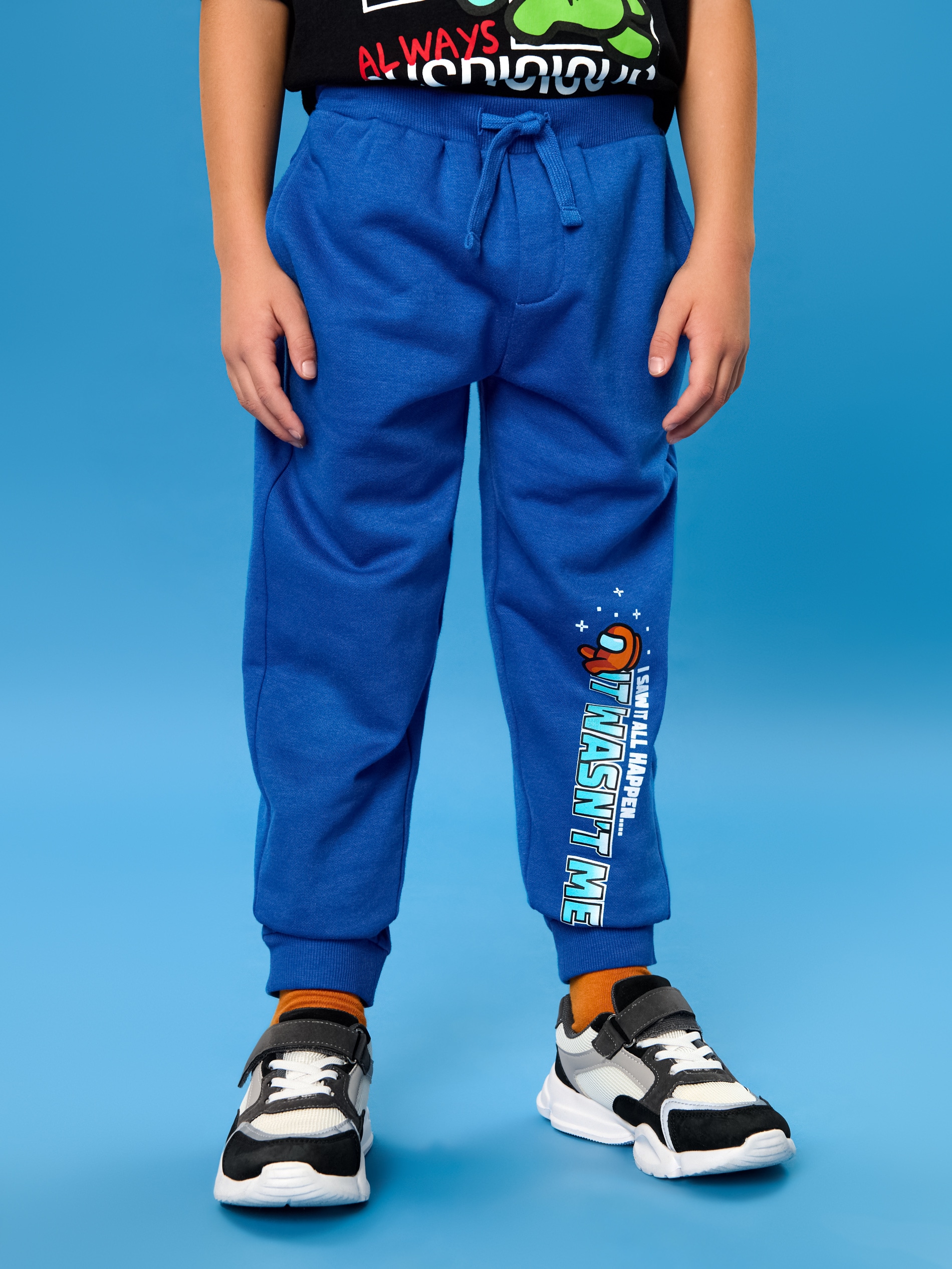 Sinsay - Spodnie dresowe Among Us - mid blue