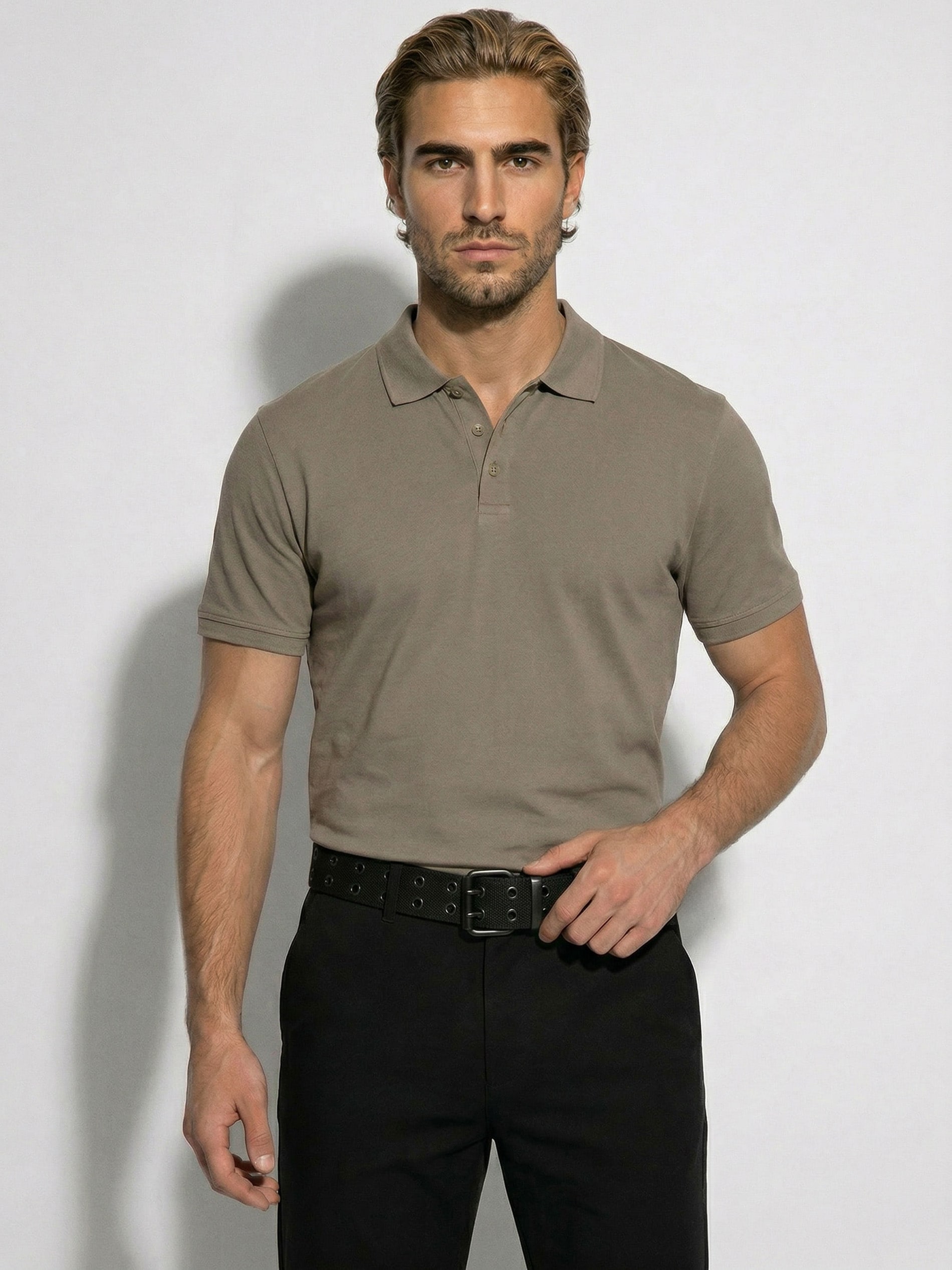 Sinsay - Parciany pasek do spodni z metalowymi oczkami - czarny