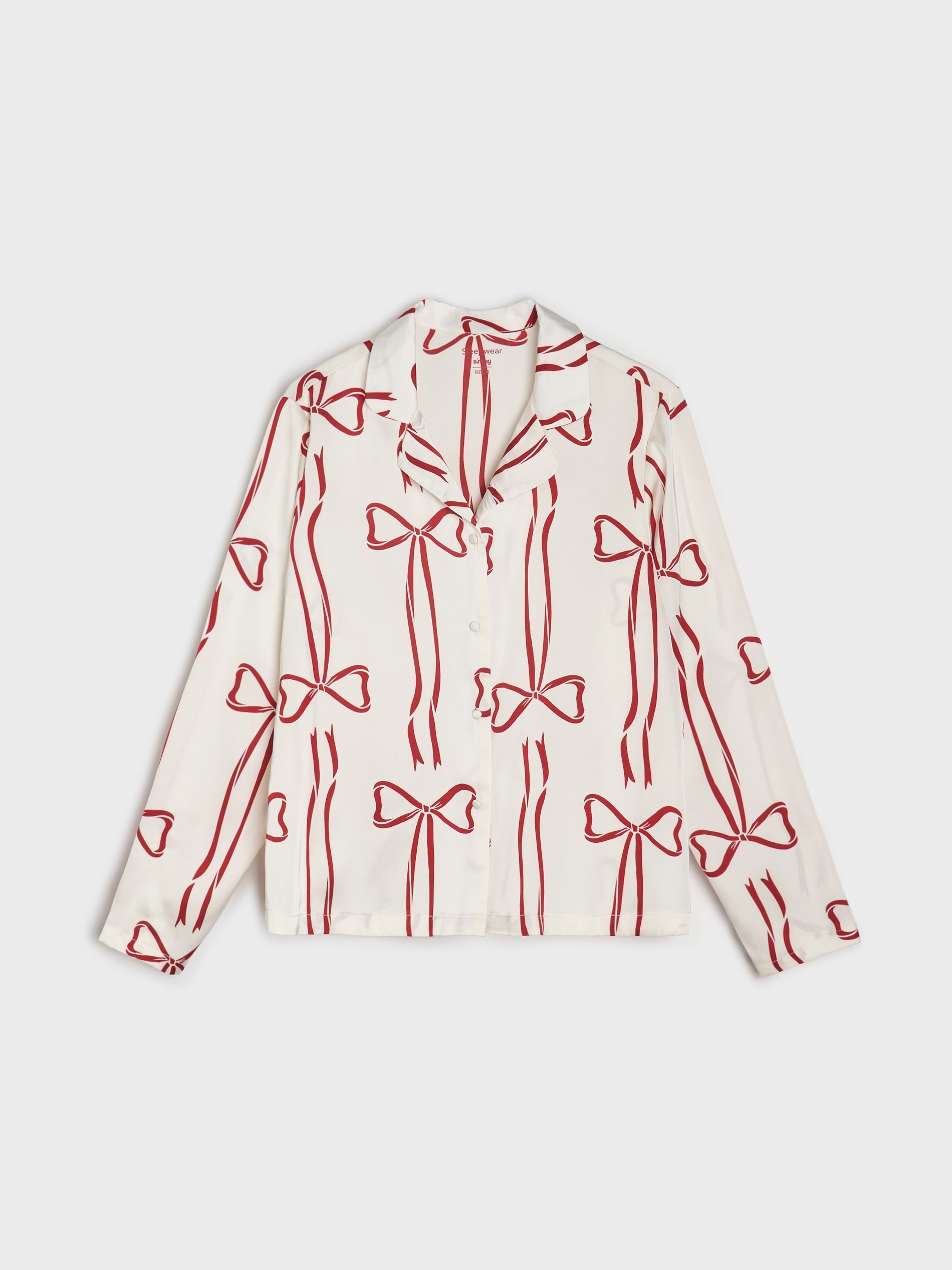 Sinsay - Δίκομματη πιτζάμα με χριστουγεννιάτικο μοτίβο - κρεμ φωτογραφία