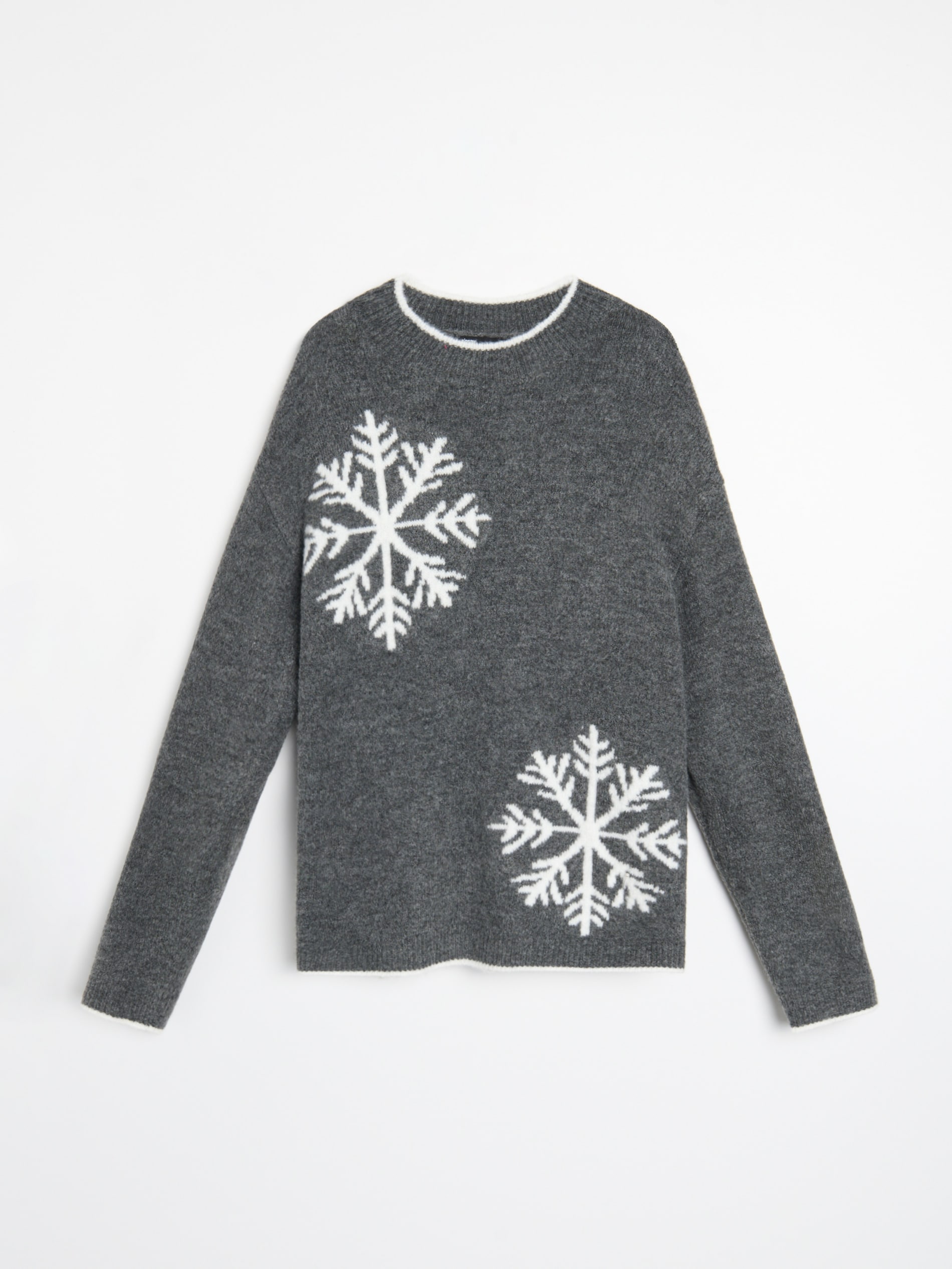 Sinsay - Πουλόβερ με νιφάδες χιονιού - μεσαιο γκρι φωτογραφία