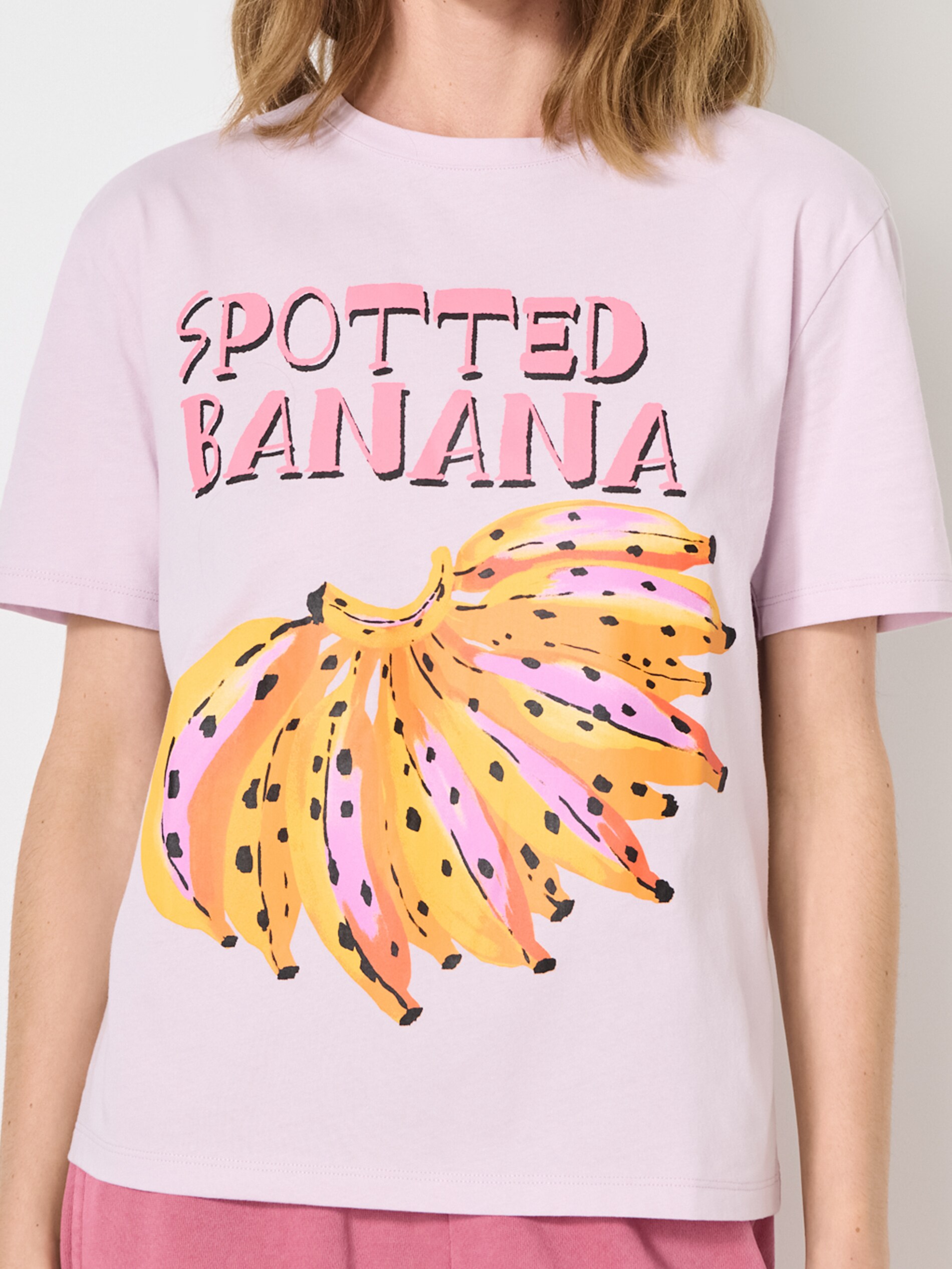 Sinsay - Βαμβακερό μπλουζάκι με στάμπα - λιλα φωτογραφία