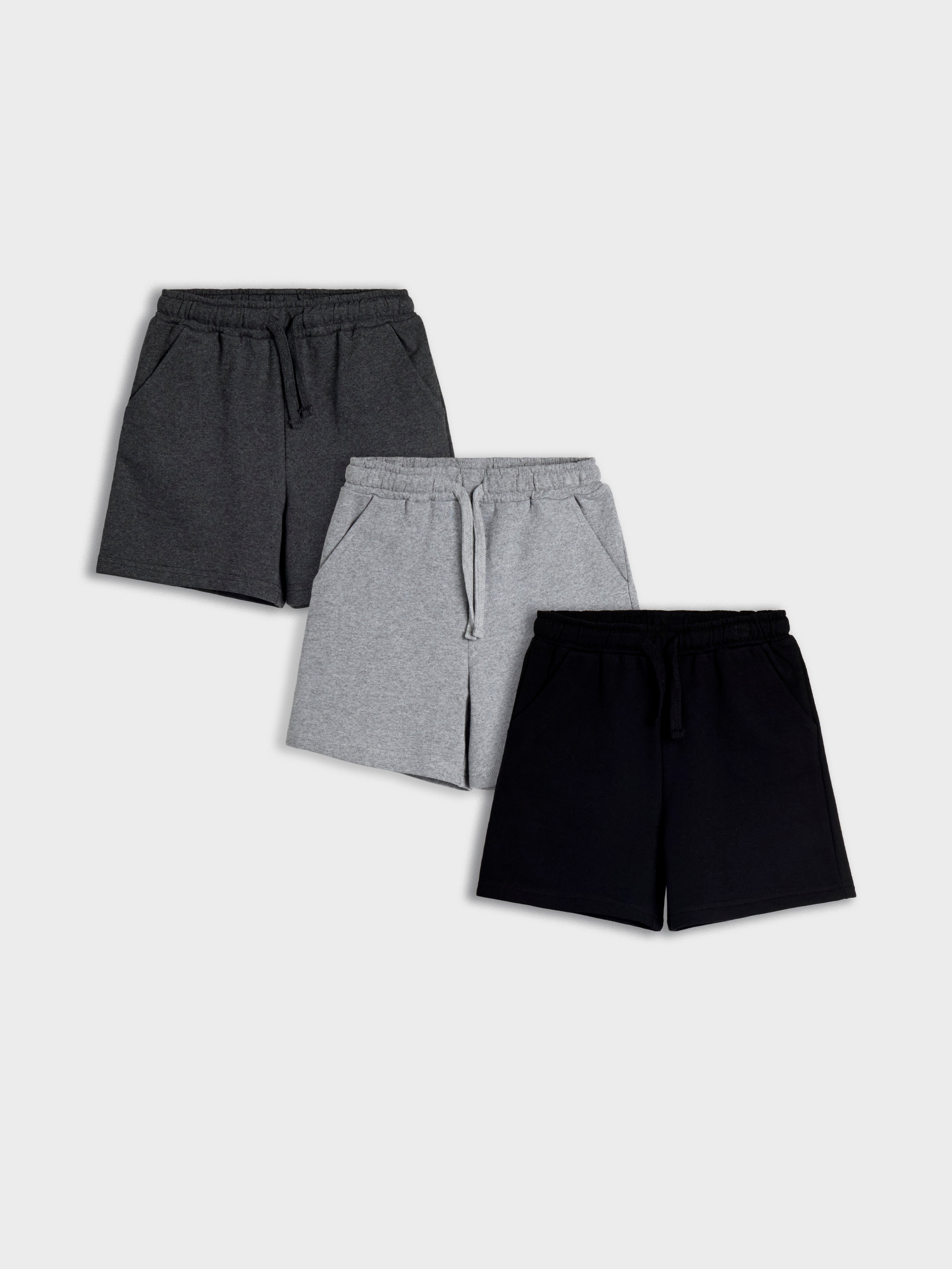 Sinsay - Szorty 3 pack w stylu basic - czarny
