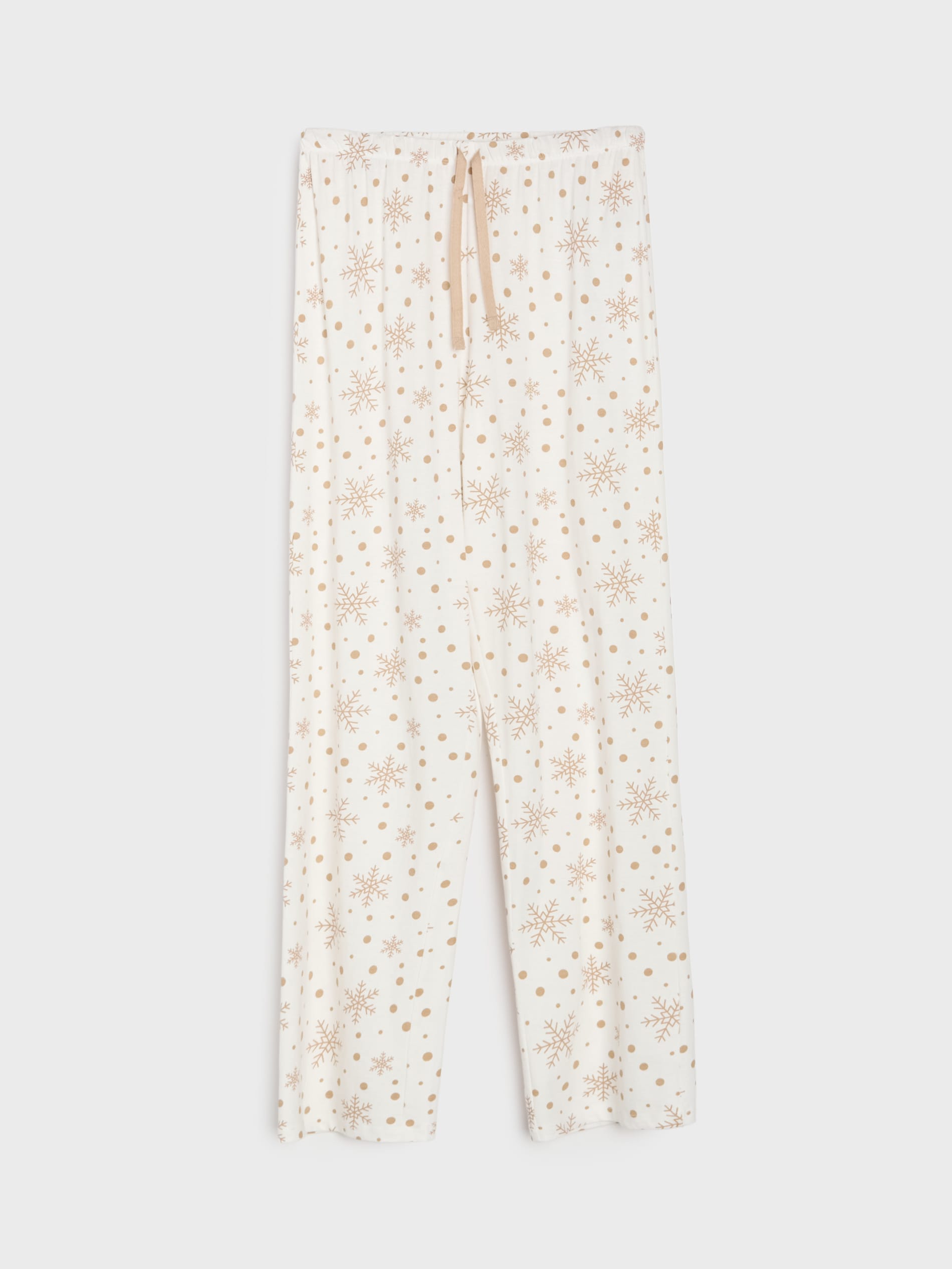 Sinsay - Βαμβακερή πιτζάμα δύο τεμαχίων - μπεζ φωτογραφία